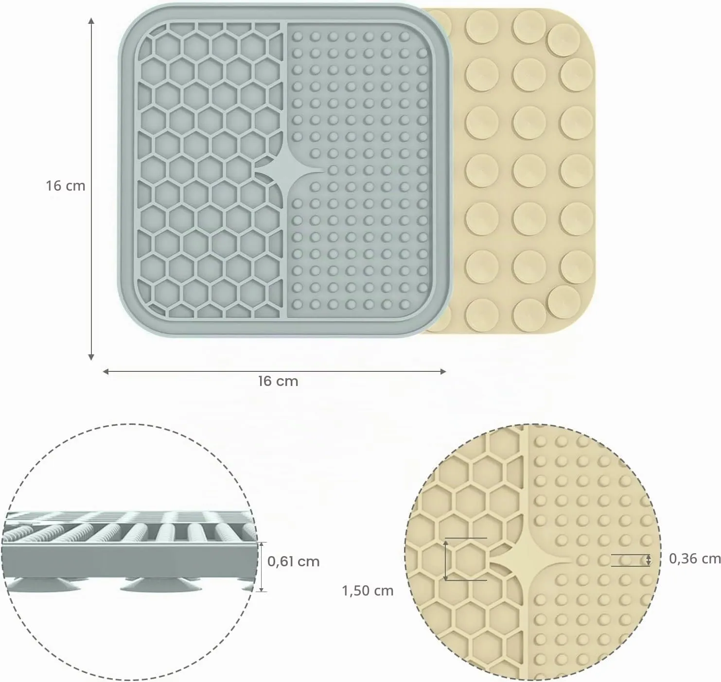 Mateeylife 2 PCS lick mat per cani con Ventosa,Grande Tappetino da leccare - immagine 5