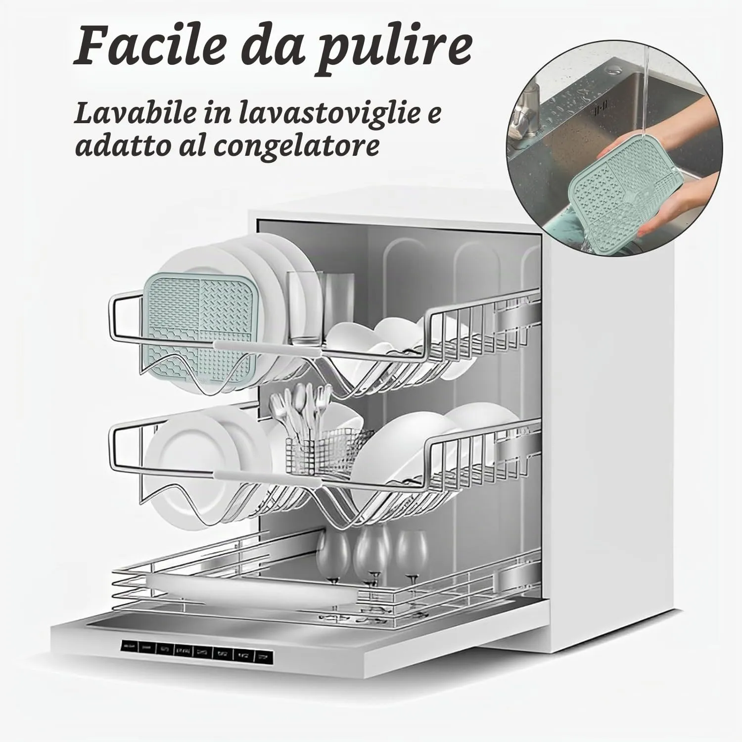 Mateeylife 2 PCS lick mat per cani con Ventosa,Grande Tappetino da leccare - immagine 7