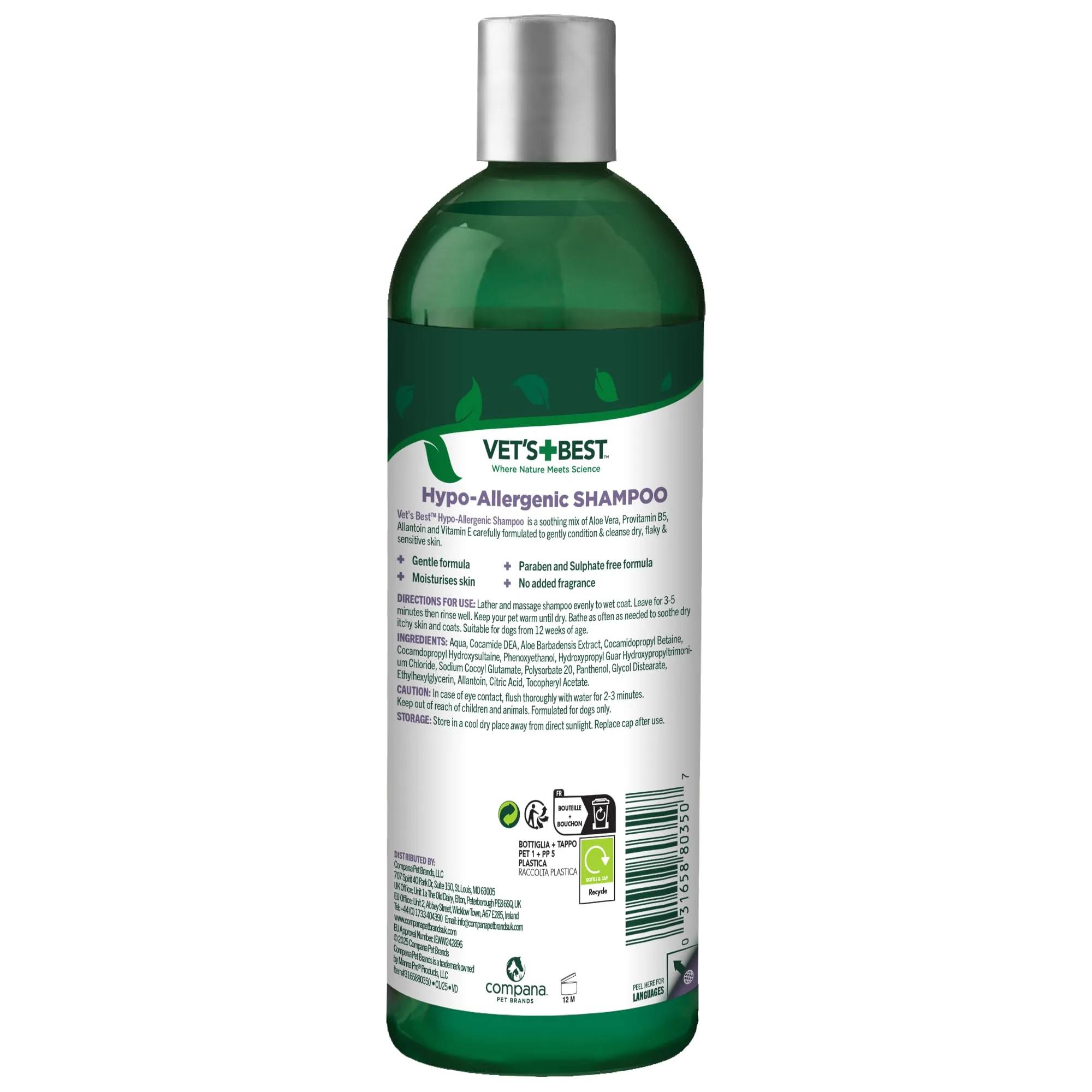 Vet's Best Shampoo Ipoallergenico per Cani 500ml - immagine 4