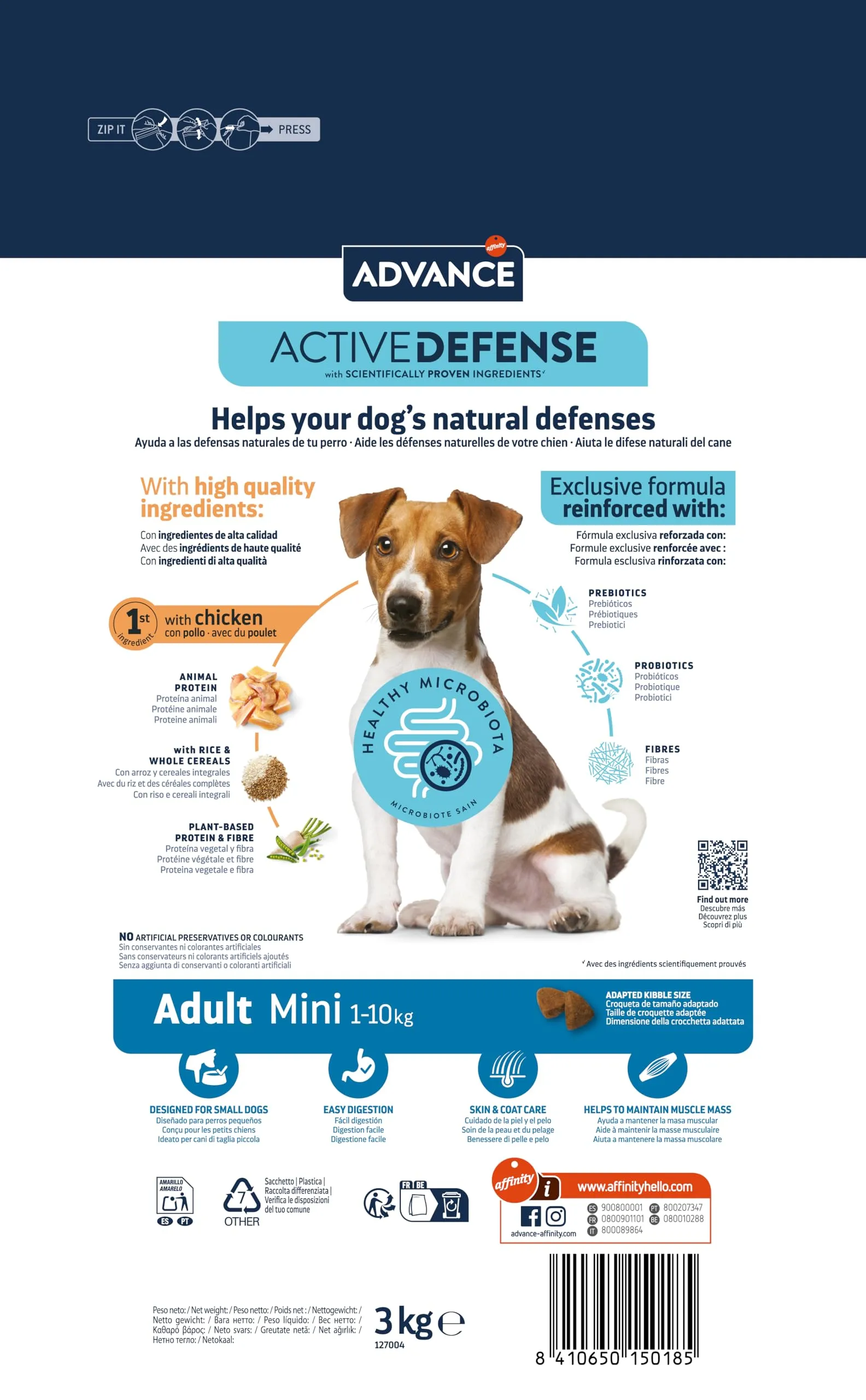 Advance Adult Mini Cibo per Cani, Misto - 3 kg - immagine 3
