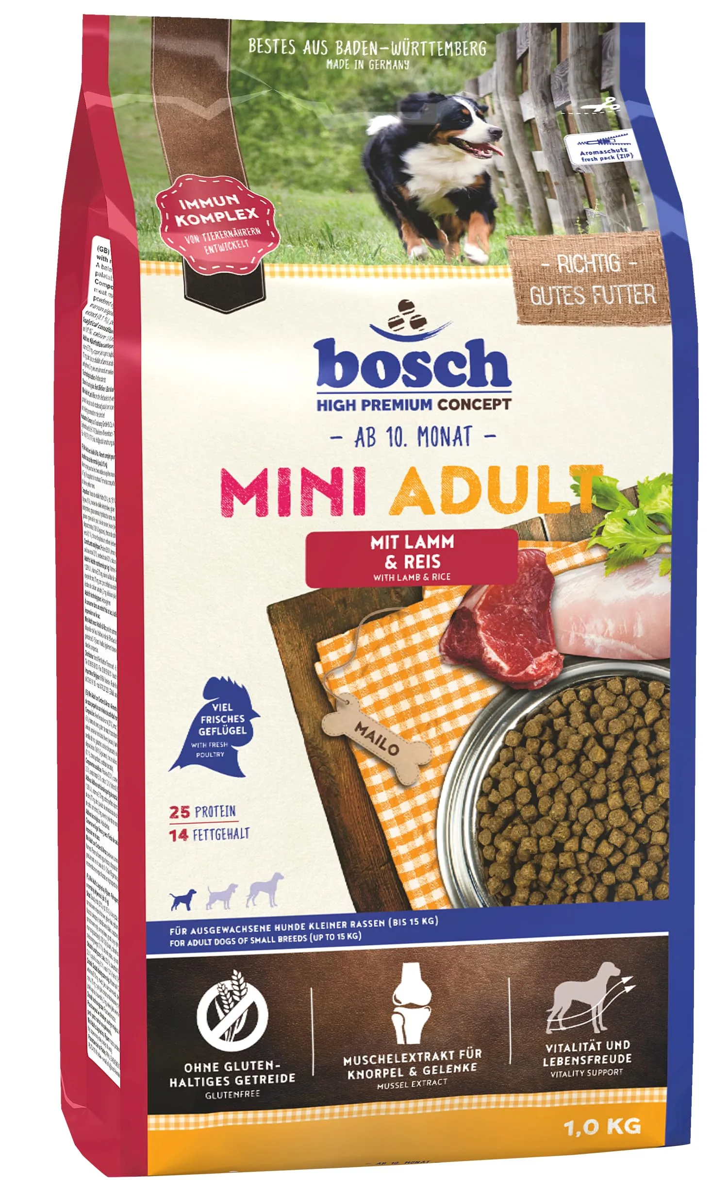 bosch HPC Mini Adult | con agnello e riso | cibo secco per cani adulti di razze piccole (fino a 15 kg) | 15000 g - immagine 1
