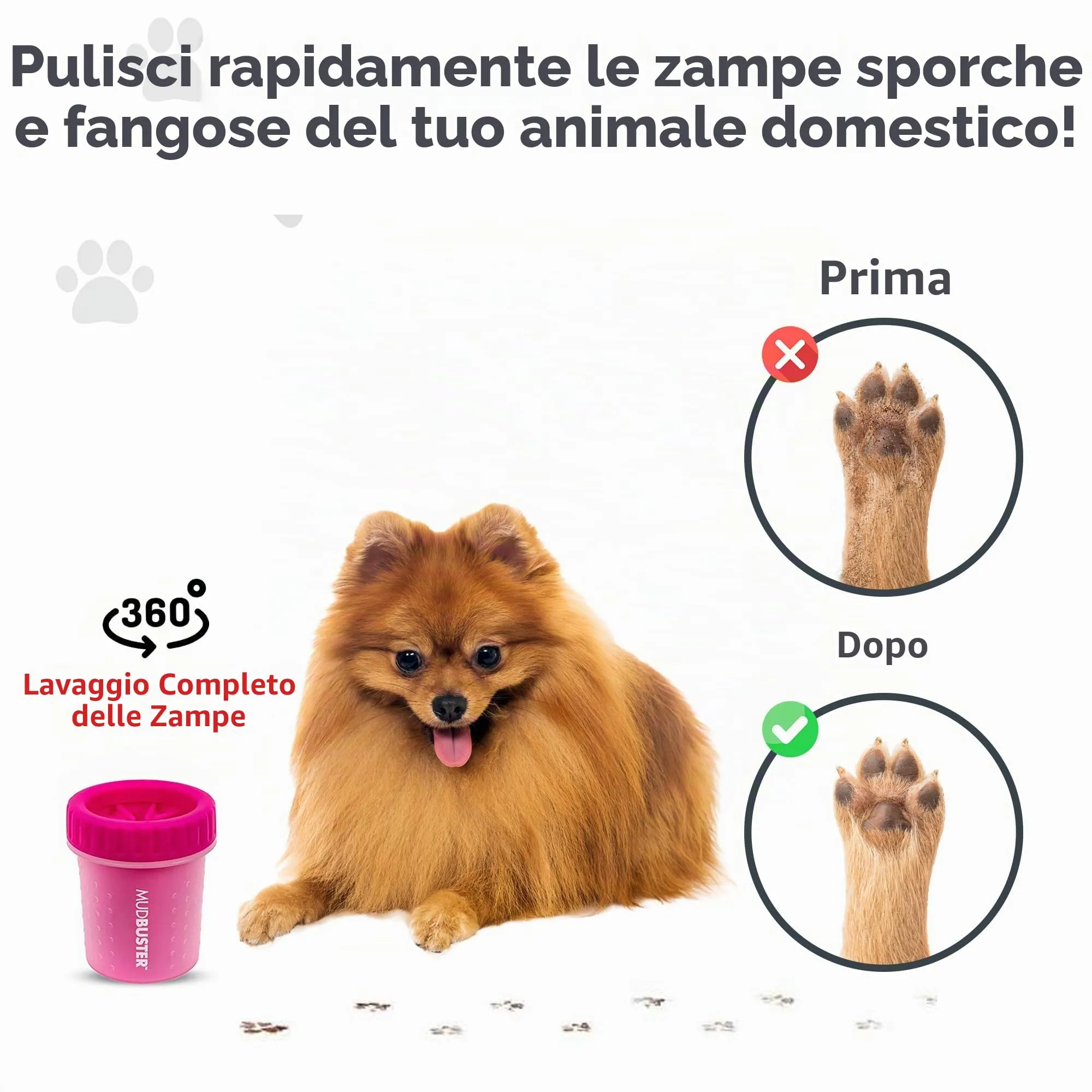 Dexas MudBuster Pulisci Zampe per Cani Portatile - immagine 4