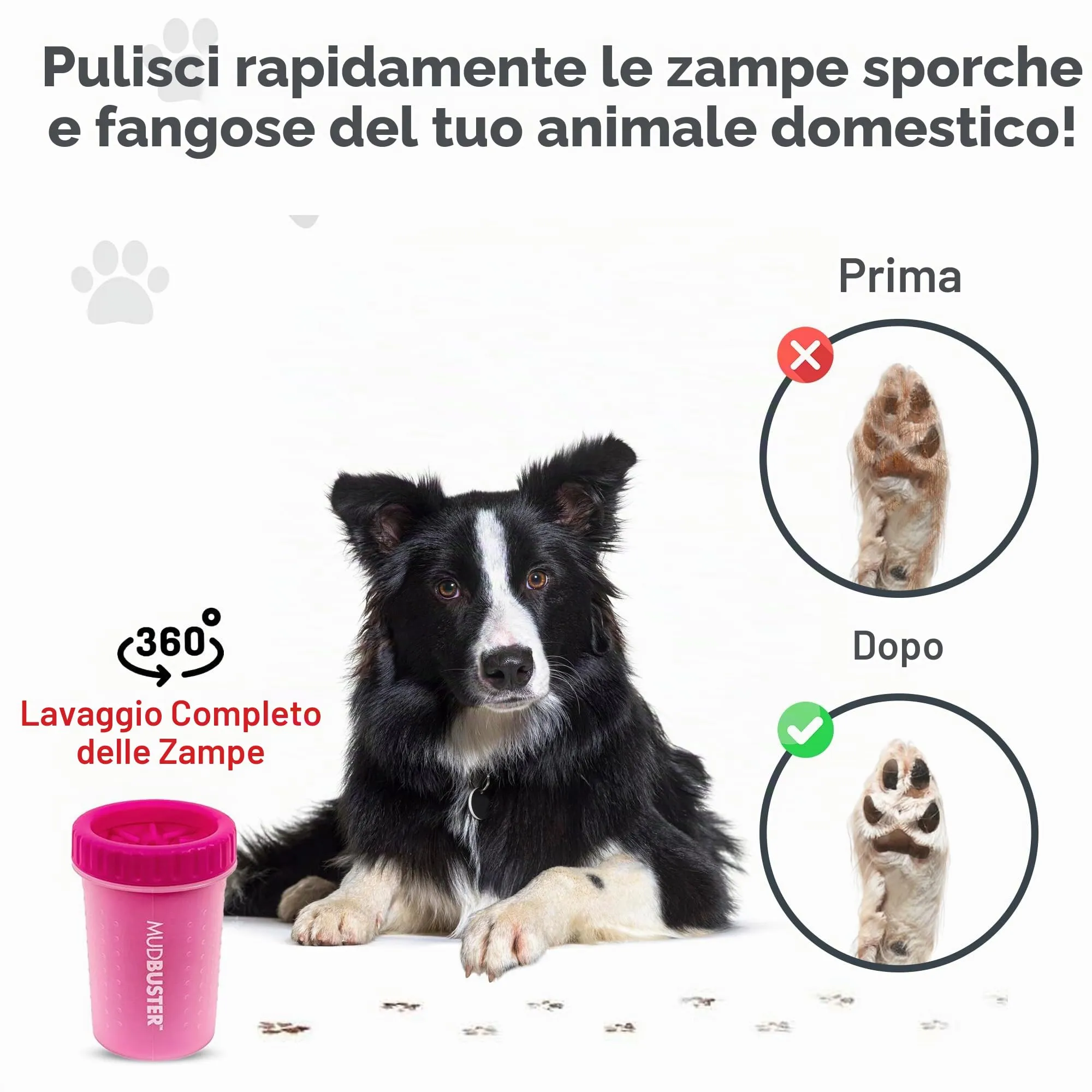 Dexas MudBuster Pulisci Zampe per Cani Portatile - immagine 4