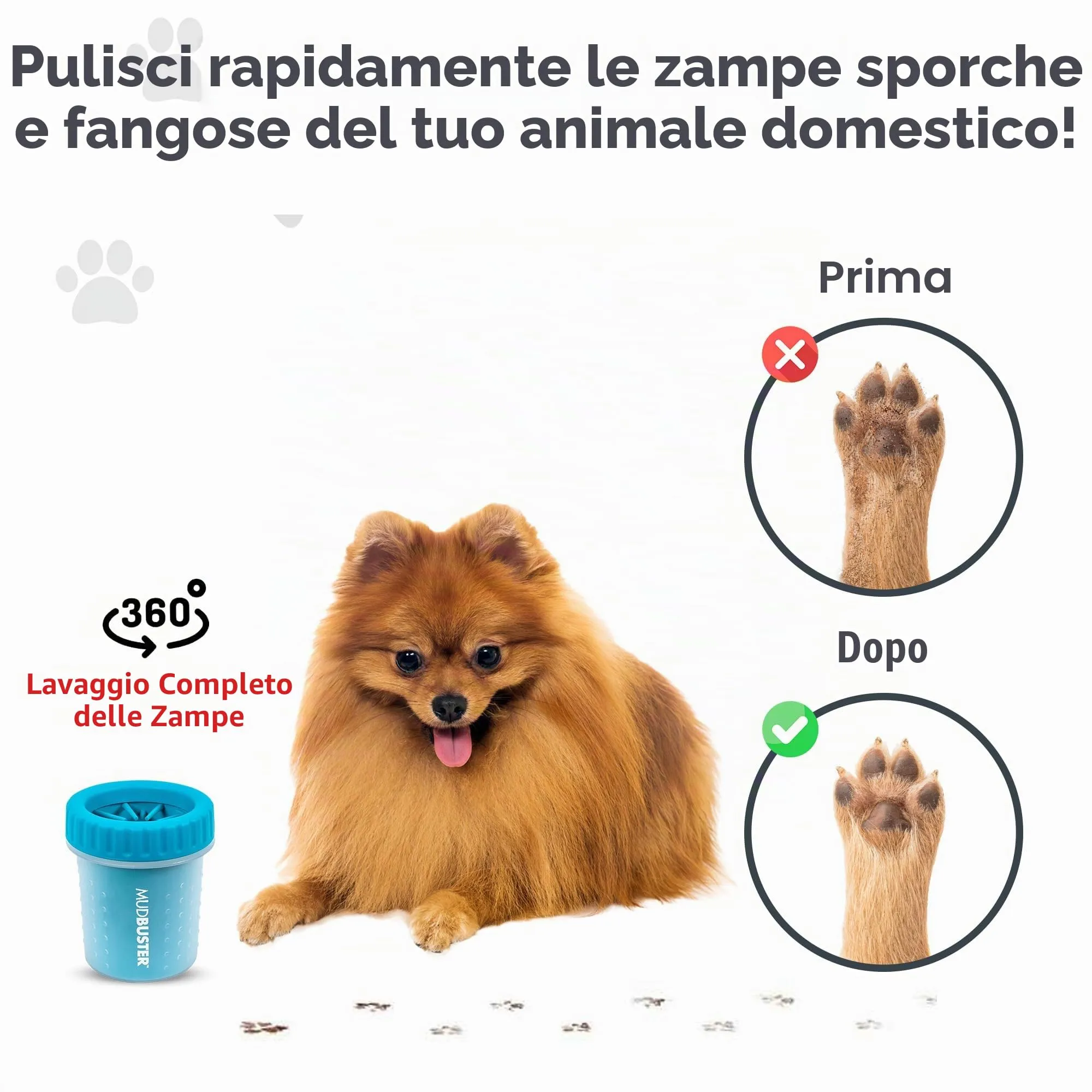 Dexas MudBuster Pulisci Zampe per Cani Portatile - immagine 4