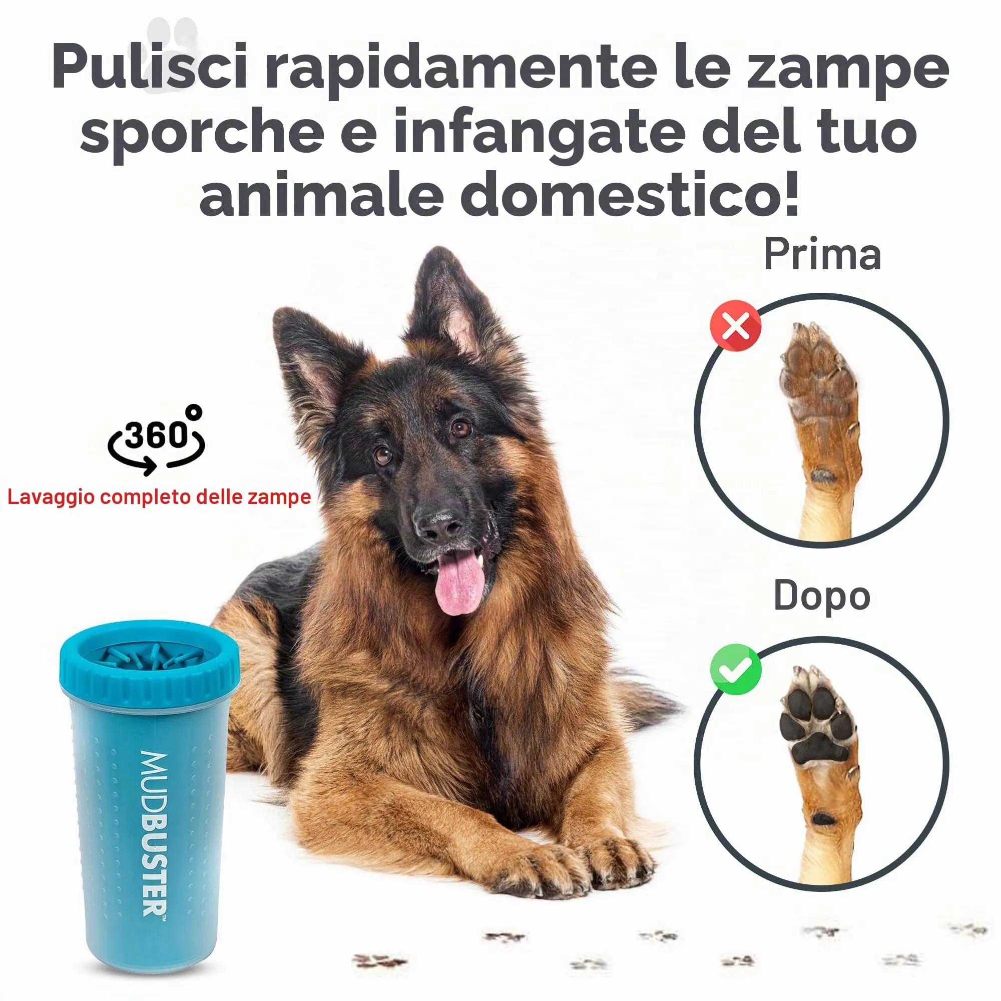 Dexas MudBuster Pulisci Zampe per Cani Portatile - immagine 4