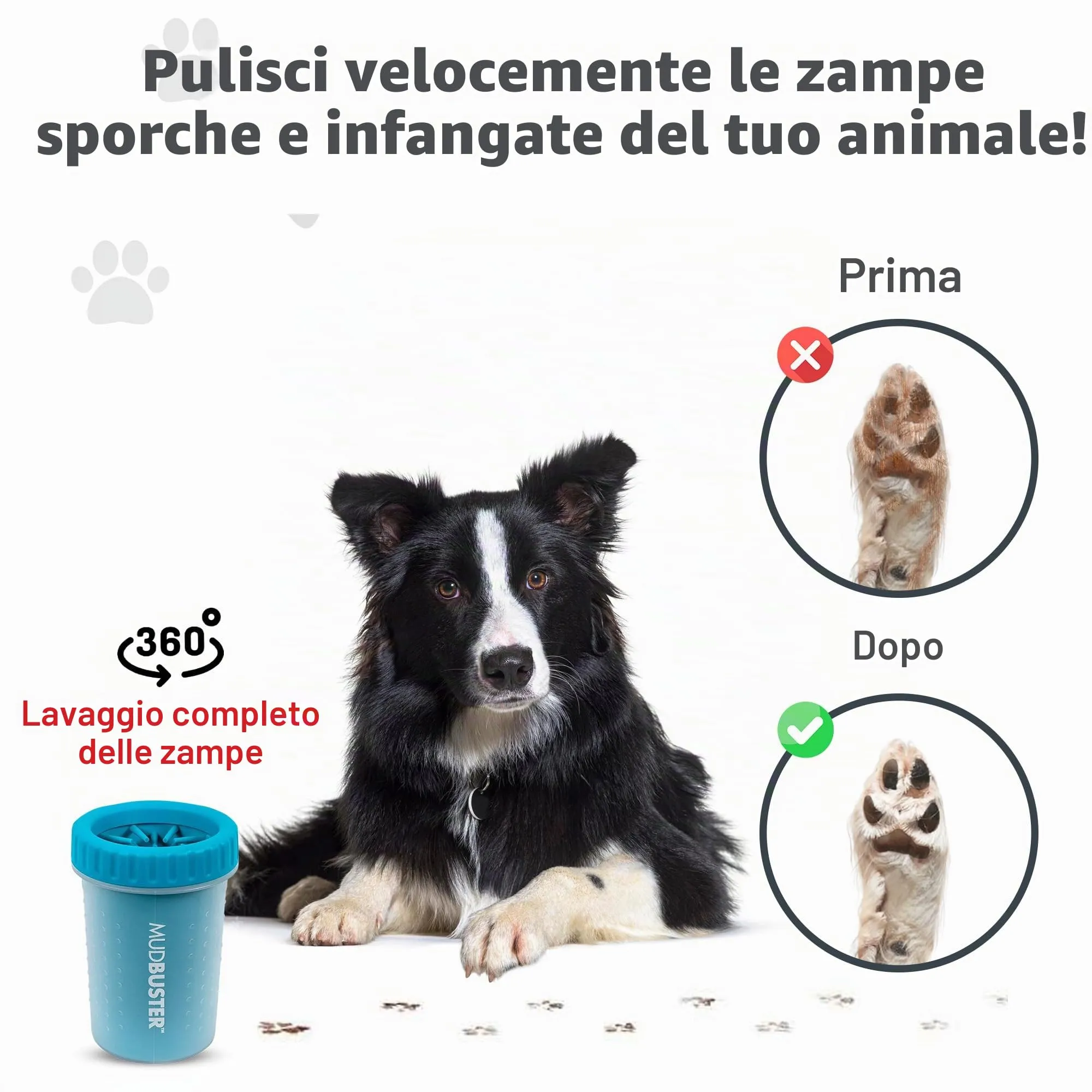 Dexas MudBuster Pulisci Zampe per Cani Portatile - immagine 4