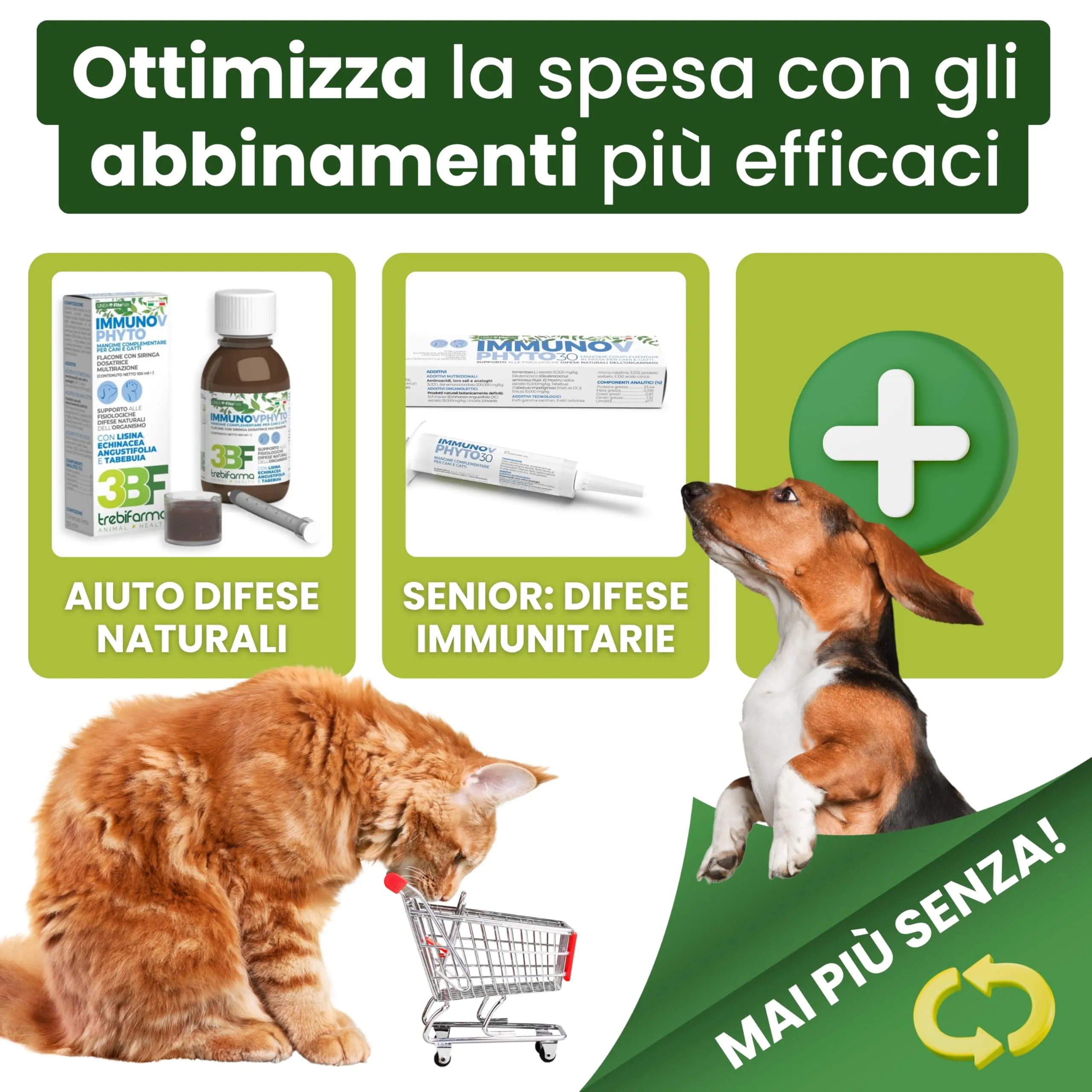 Trebifarma Immunov Phyto 40 cpr per il Sistema Immunitario di Cani e Gatti - immagine 6