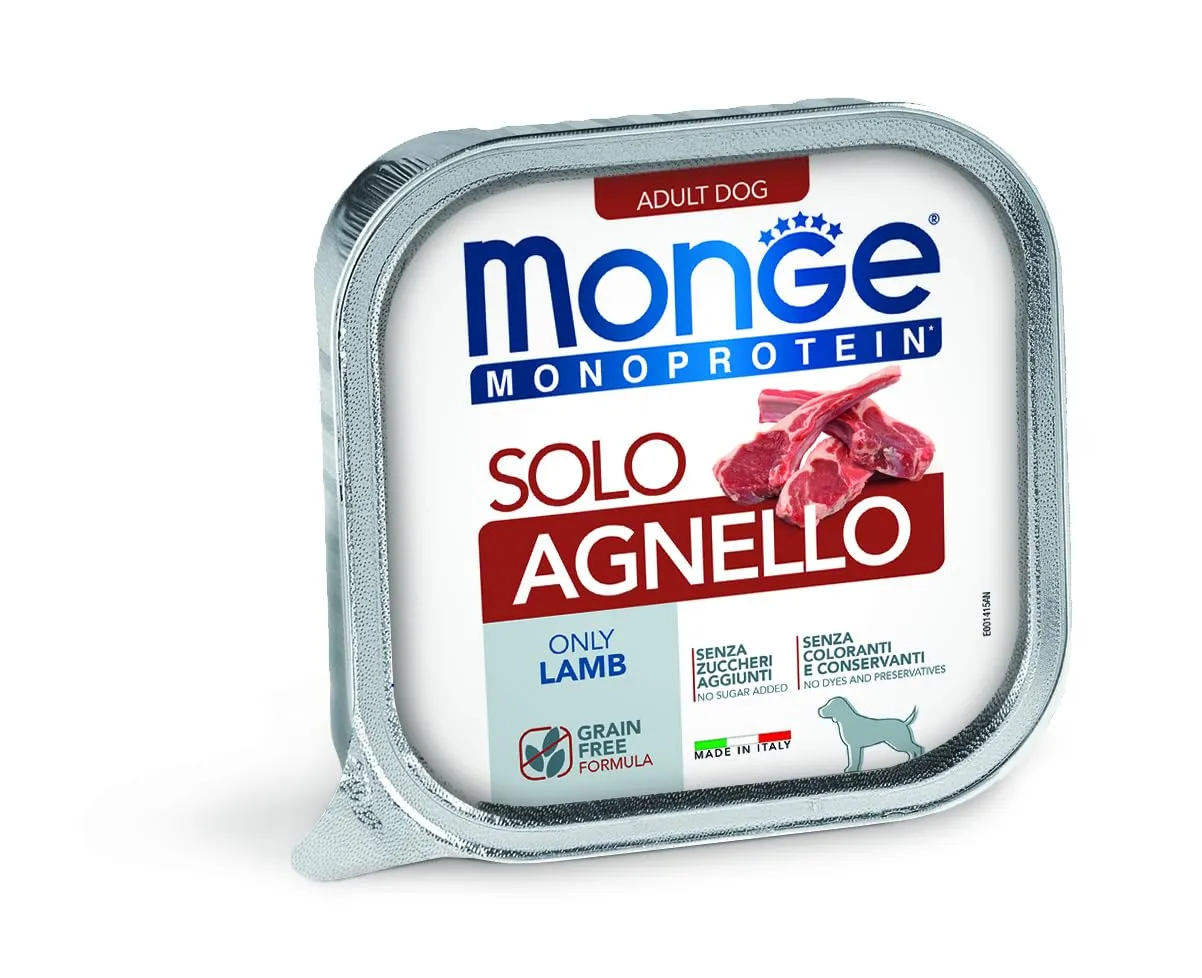 Monge Monoproteico Solo Agnello Alimento Umido per Cani 12x150gr - immagine 2