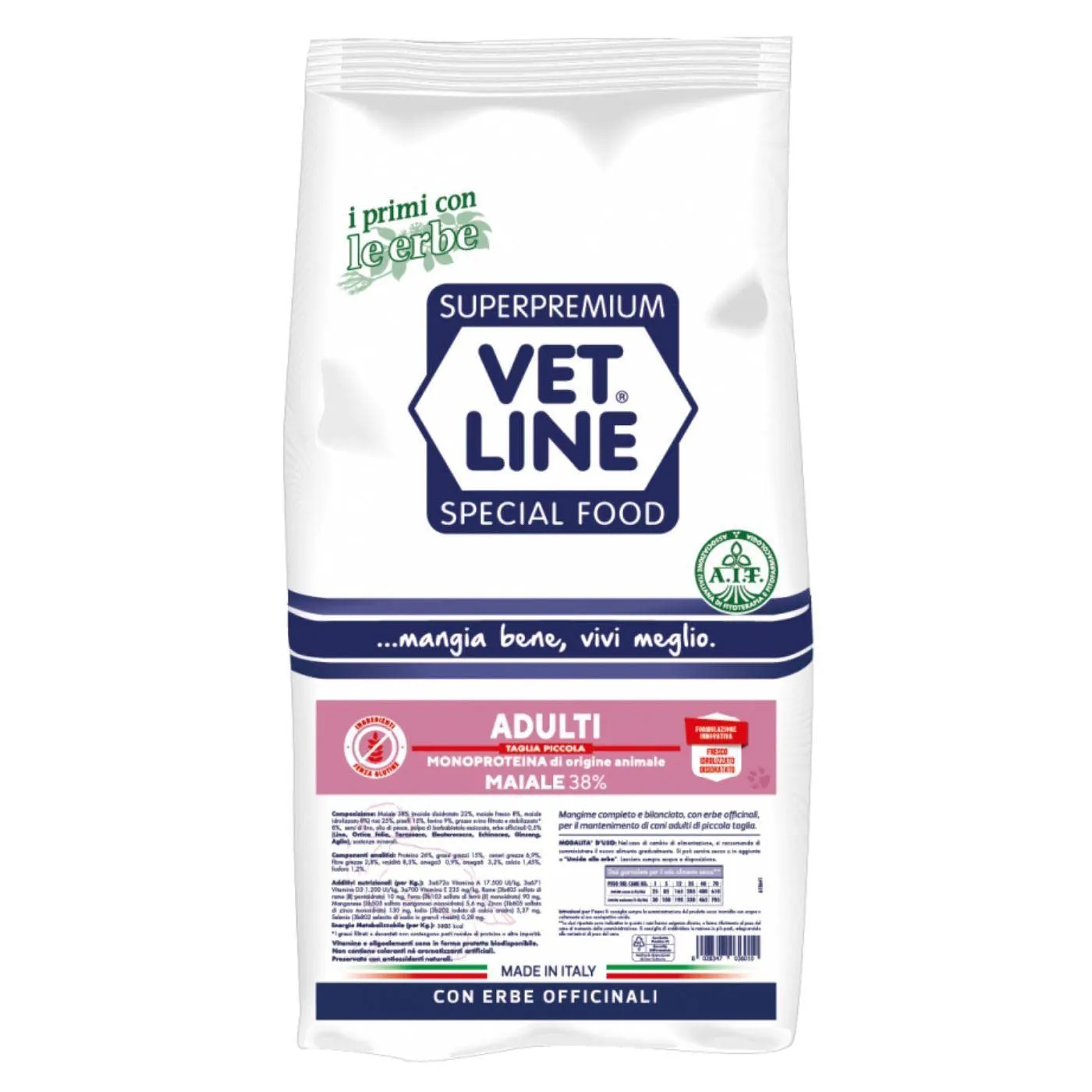 Vet Line monoproteico maiale adulto taglia piccola 3kg - immagine 1