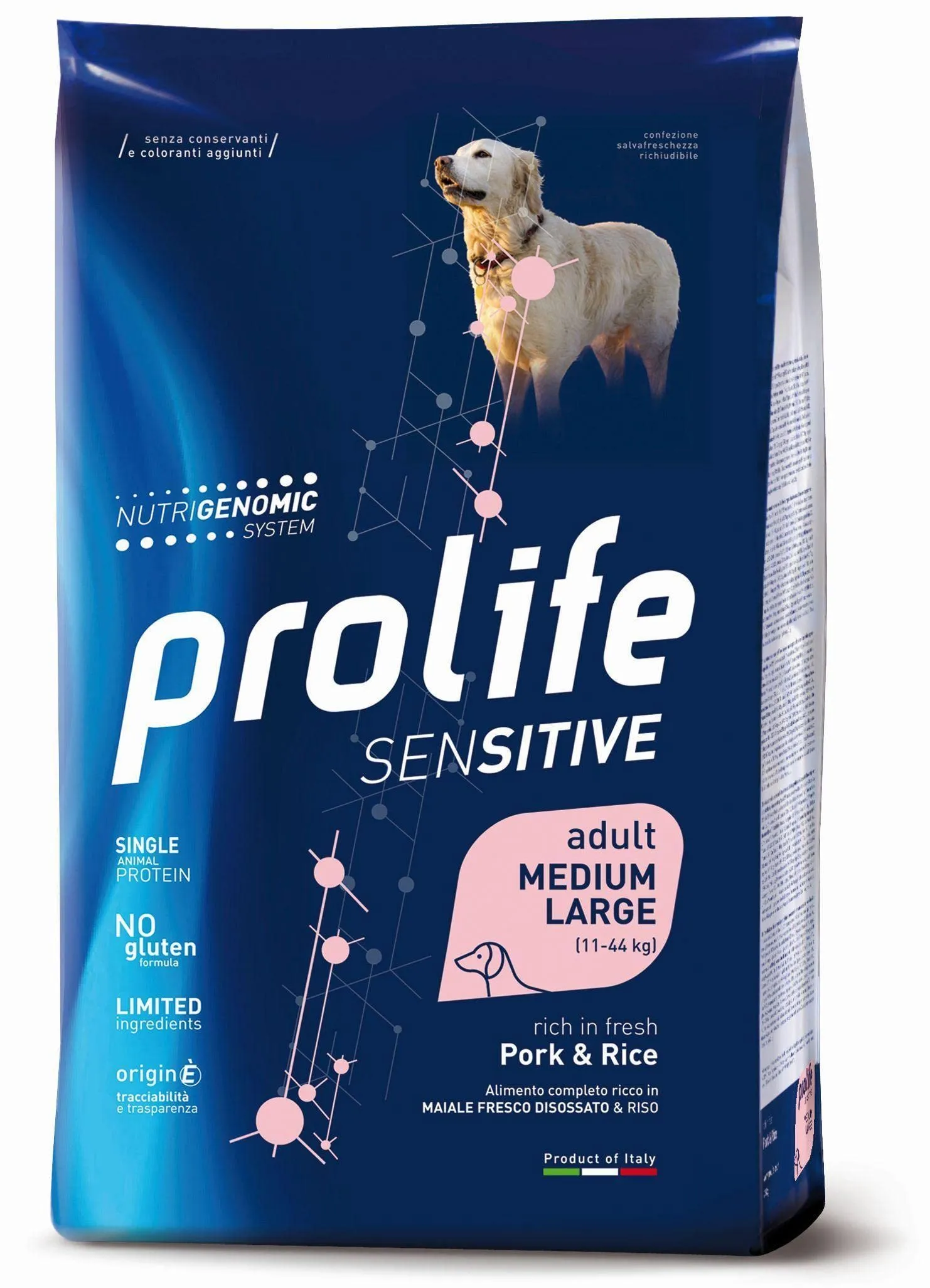 PROLIFE Sensitive Adult Medium/Large al Maiale e Riso da 10 kg - immagine 1