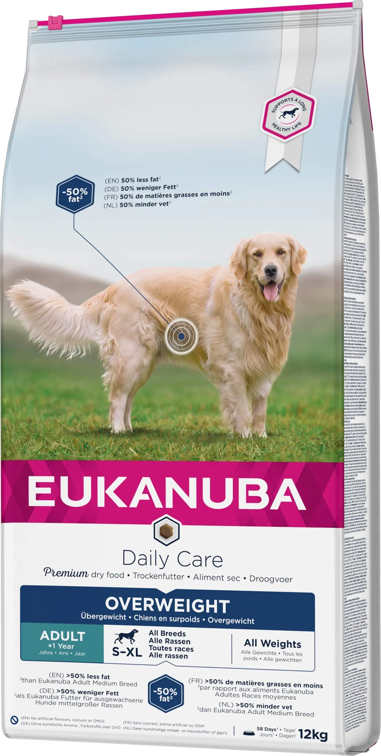 Eukanuba Daily Care Overweight/Sterilised crocchette – Cibo secco speciale a basso contenuto di grassi per cani in sovrappeso o sterilizzati, 12 kg - immagine 8