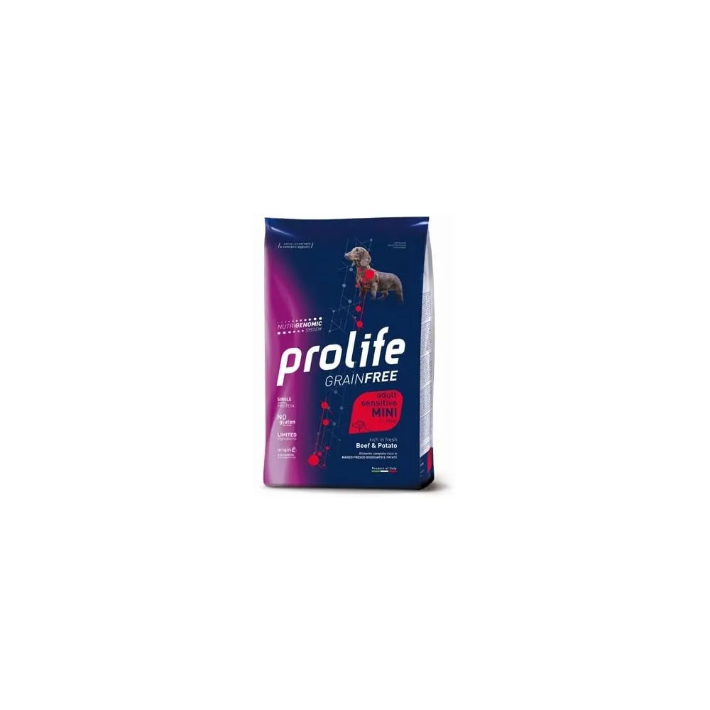 Prolife Grain Free Adult Sensitive Manzo & Patate - Mini. confezione da 7 KG. - immagine 1