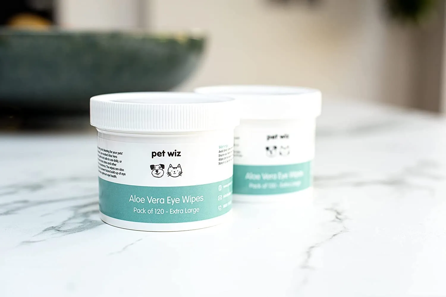 pet wiz Approvato dal veterinario, 240 salviette naturali extra large per gli occhi, delicate e lenitive - immagine 8