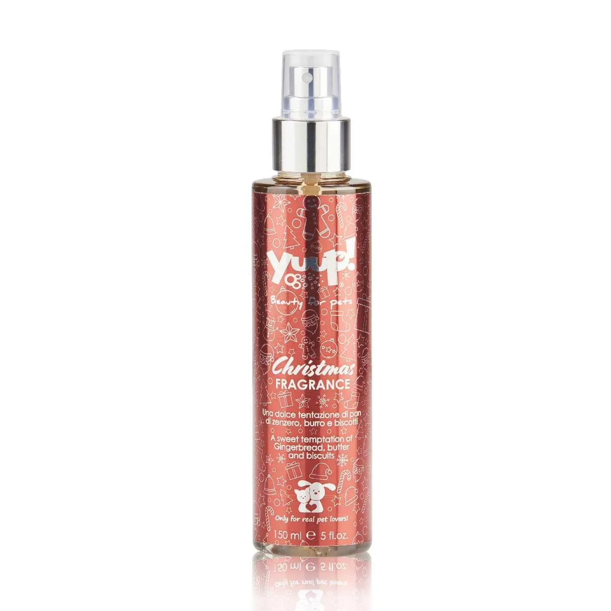 YUUP! - Acqua profumata condizionante per cane e gatto senza alcool Christmas, 150 ml, profumo a lunga durata con fragranza al pan di zenzero, burro e biscotti - immagine 1