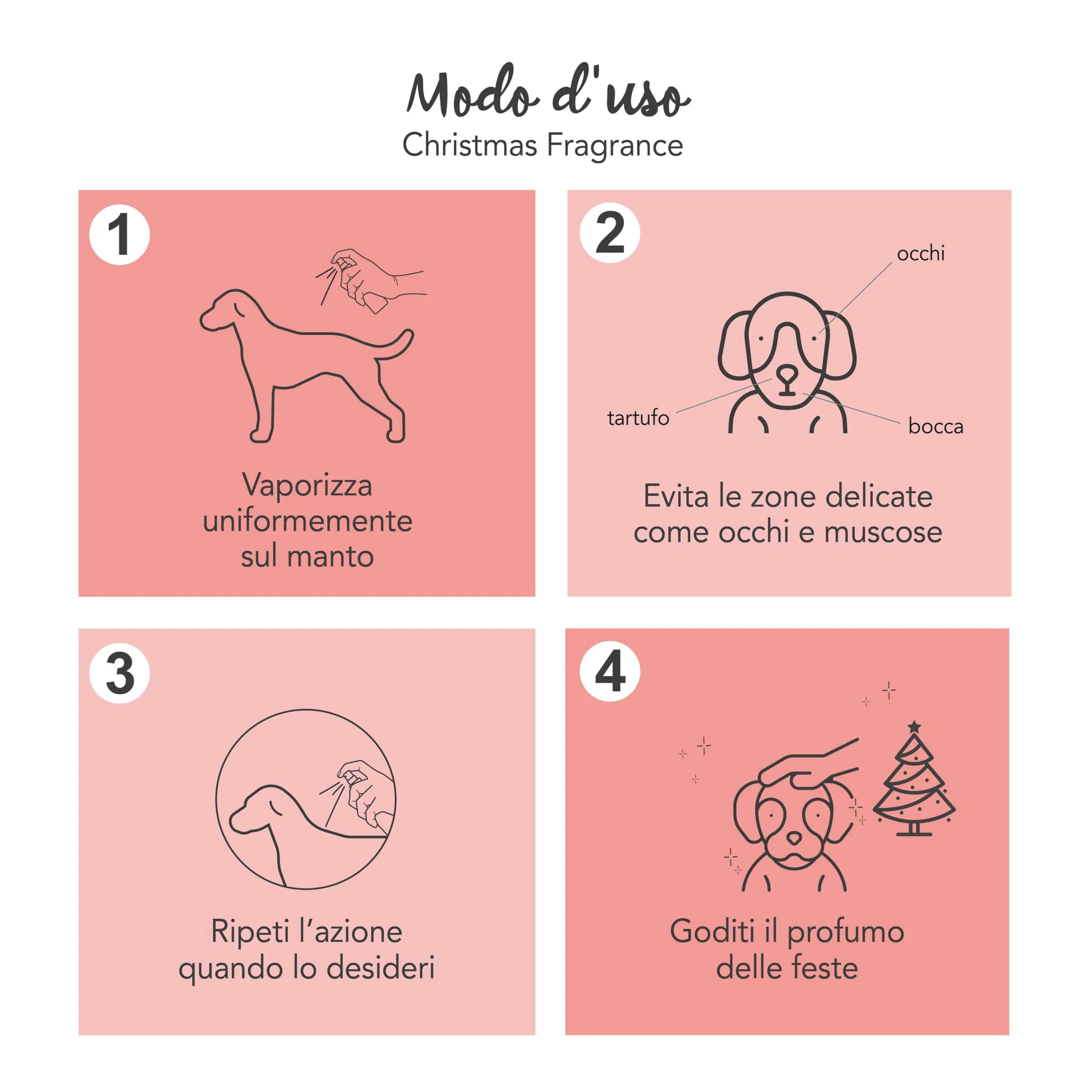 YUUP! - Acqua profumata condizionante per cane e gatto senza alcool Christmas, 150 ml, profumo a lunga durata con fragranza al pan di zenzero, burro e biscotti - immagine 3
