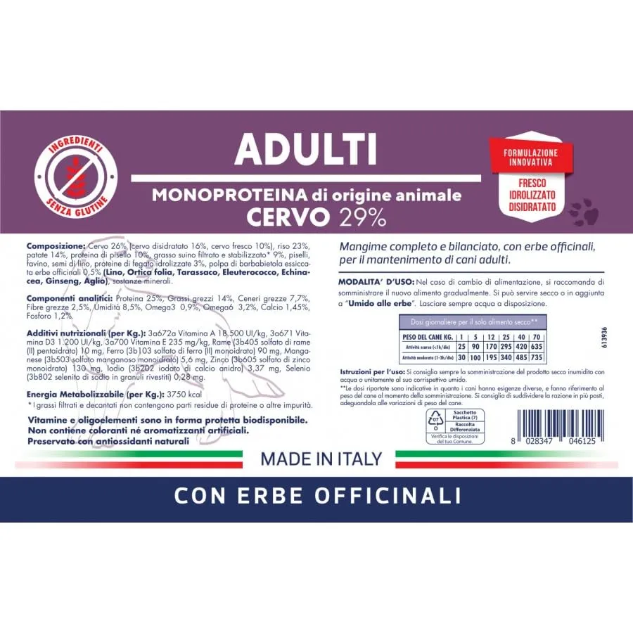 Vet Line Adulti monoproteico Cervo 29% - immagine 2