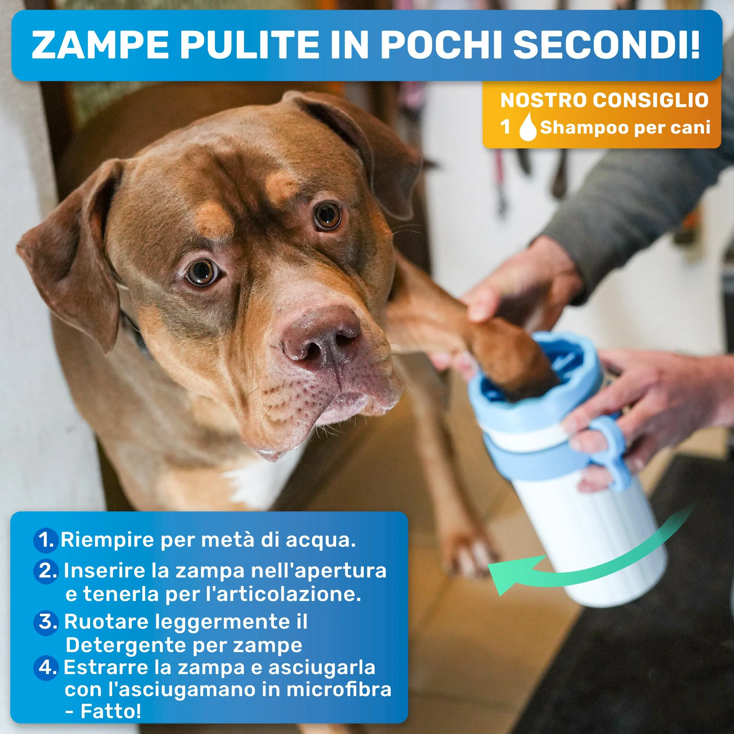 BluePet Pulisci Zampe Cane, Lava Zampe per Cani, Pulitore Zampe, Lavazampe - immagine 5