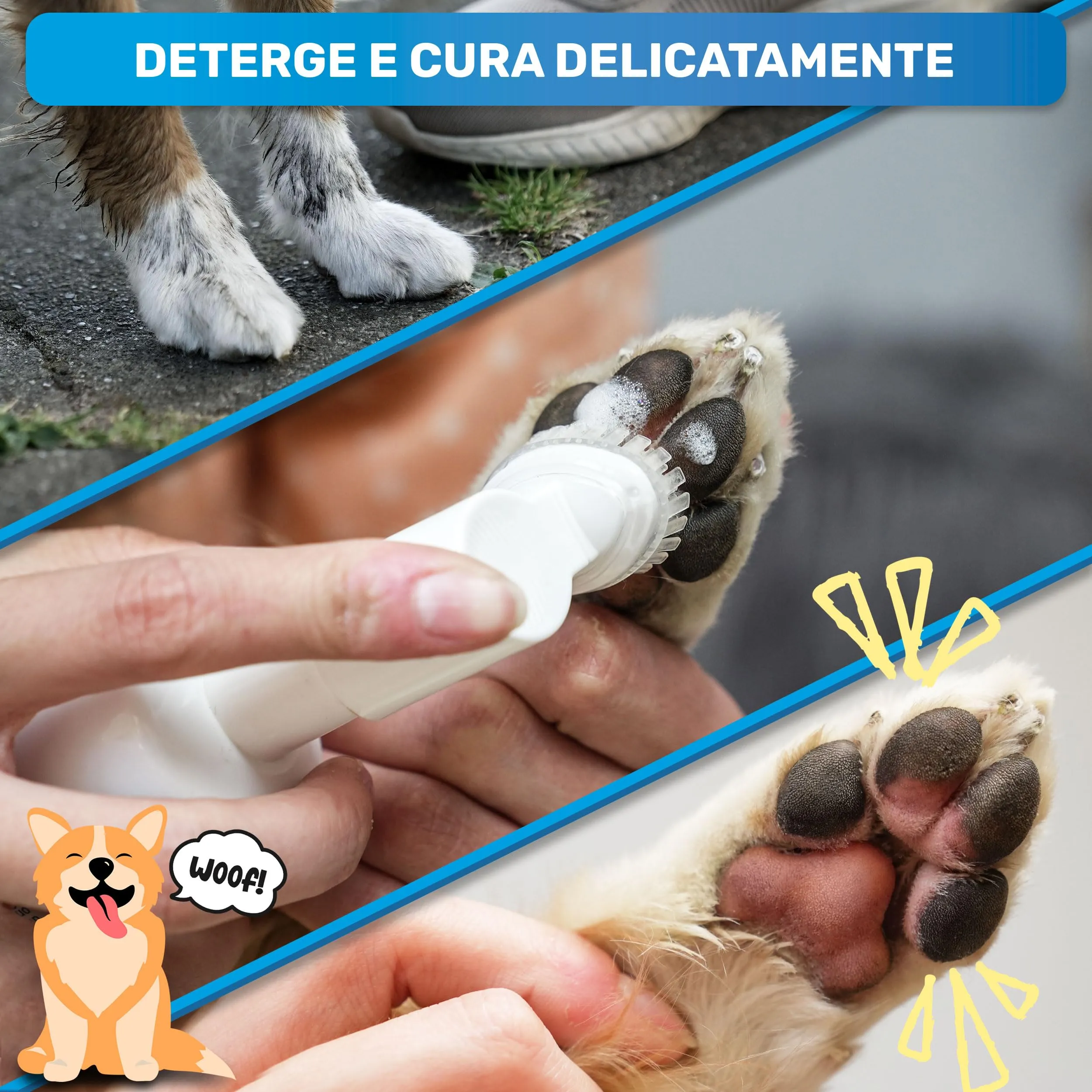 BluePet Detergente Zampe Cane 200ml, Pulisci Zampe, Schiuma Lavazampe - immagine 2