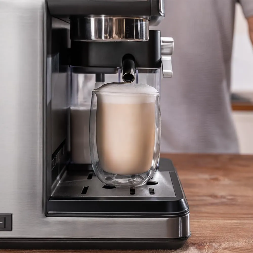 Cecotec Macchina da Caffè Espresso Semiautomatica Tattile con Serbatoio Latte Power Espresso 20 Touch & Cream. 1350W, Sistema Thermoblock, 20 Bar, Beccuccio Schiumatore, Serbatoio 1.8L - immagine 11