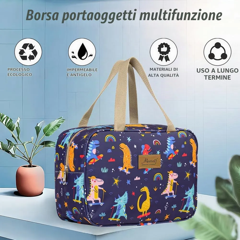 Aucuu Beauty Case Da Viaggio, Borsa da Toilette per Donna, Borse per Cosmetici con zip,Borsa Da Toilette Impermeabile Di Grande Capacità Per Brevi Viaggi, Affari E Ufficio - immagine 7