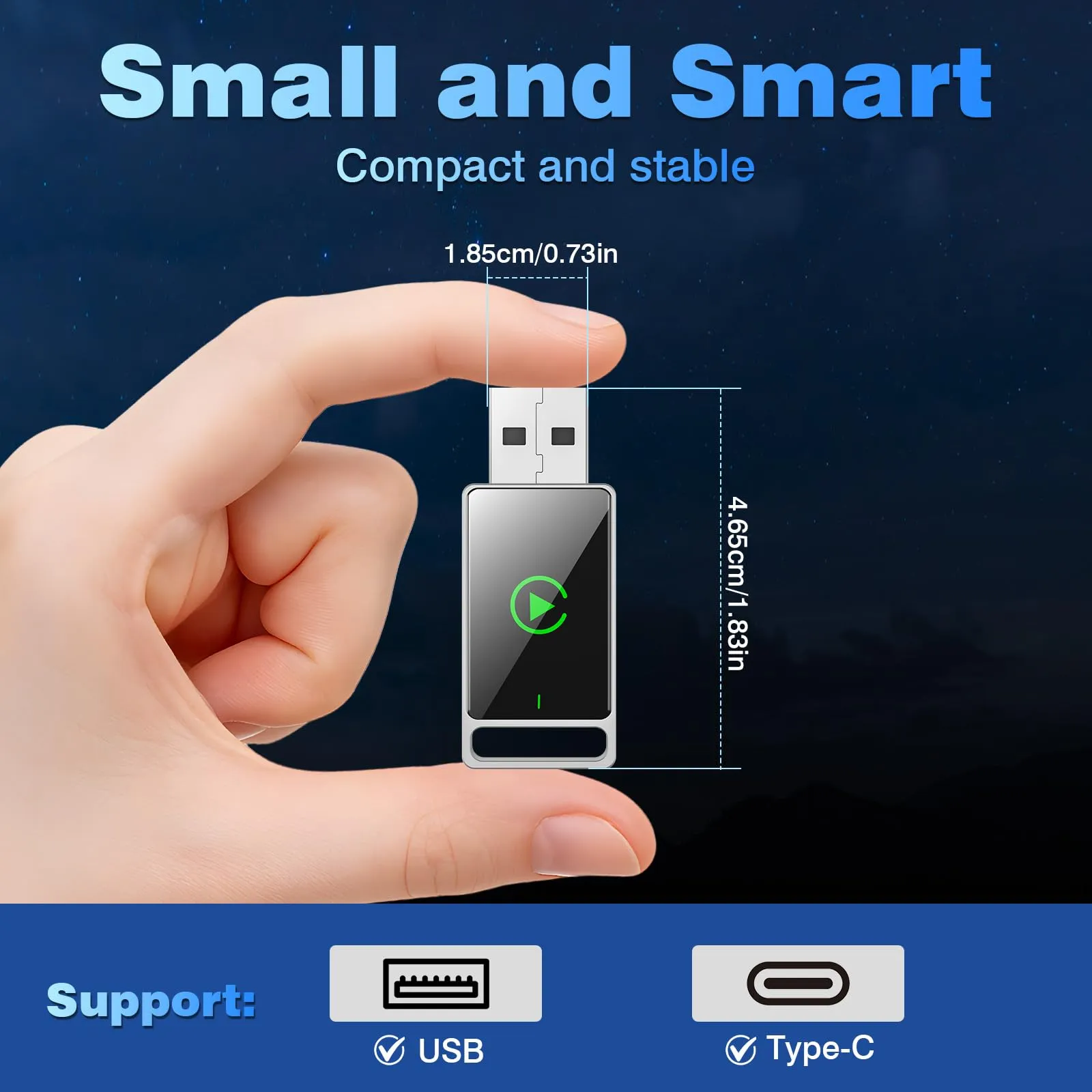 Drepint Adattatore Wireless 2 in 1 per CarPlay & Android Auto - immagine 2