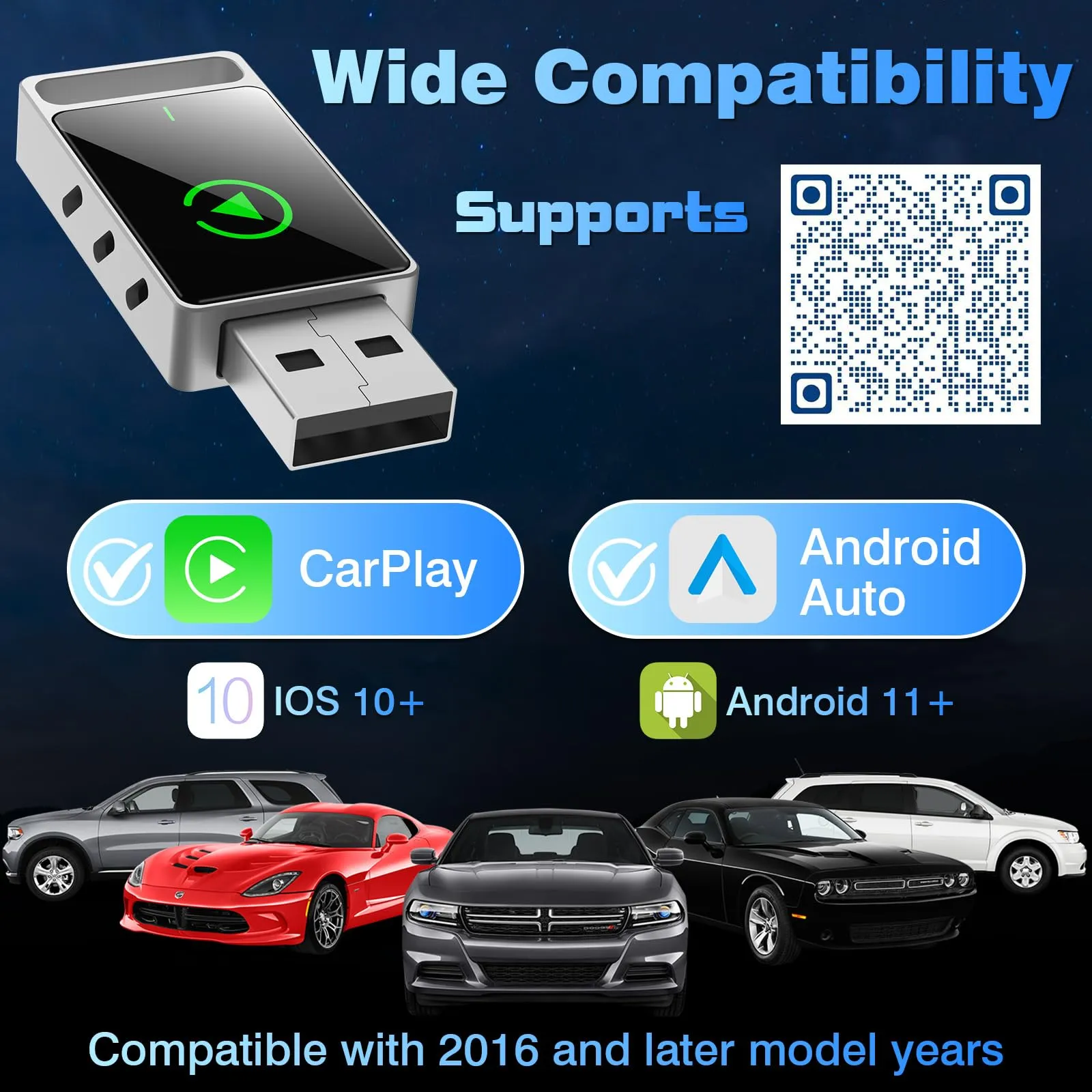 Drepint Adattatore Wireless 2 in 1 per CarPlay & Android Auto - immagine 7
