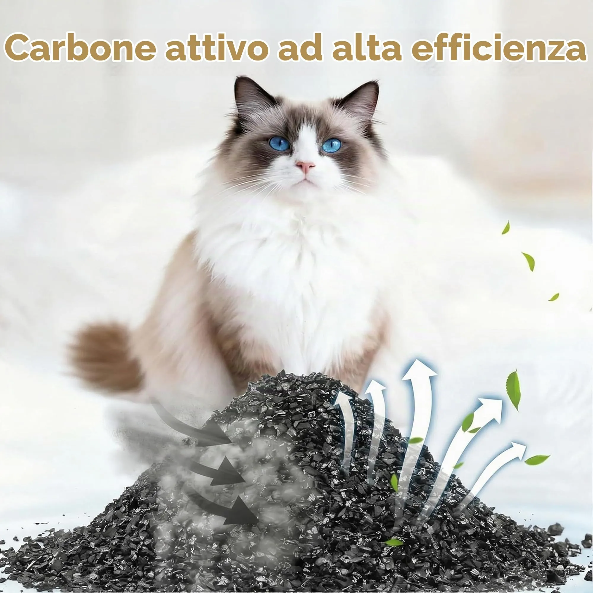 PalNests Eliminatore di Odori Universale Si Applica a Lettiera Gatti in Acciaio Inox con Coperchio, Ricariche di Filtri a Carbone Attivo Naturale, Controllo Degli Odori Toilette per Gatti, 12 Pezzi - immagine 2
