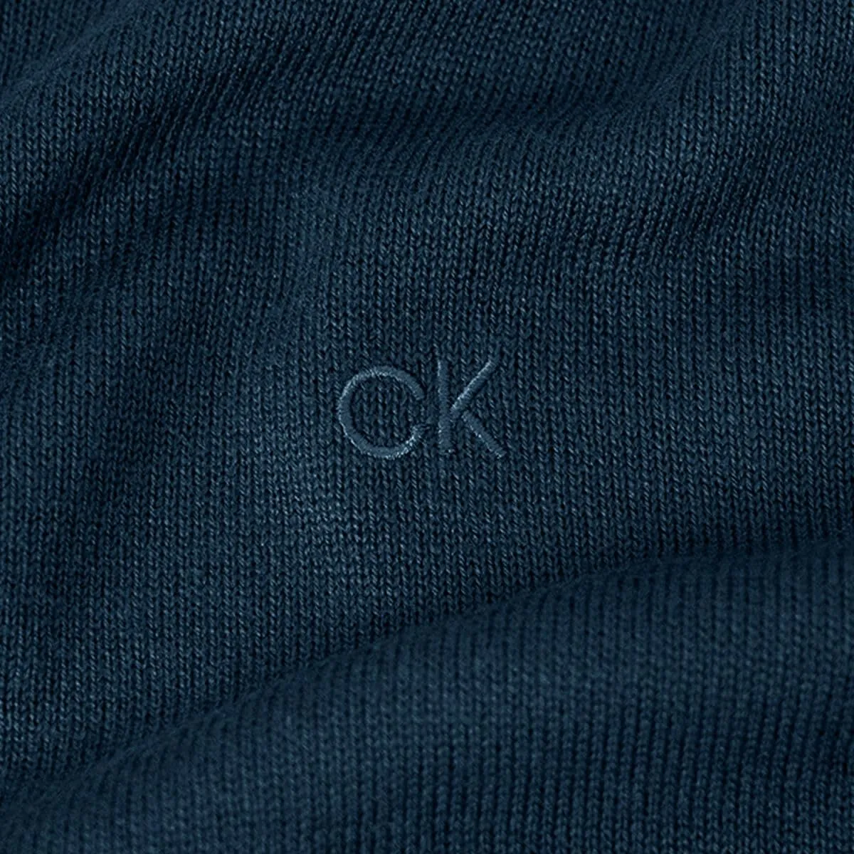 Calvin Klein Uomo Maglione Golf Girocollo - Petrolio - M - immagine 5