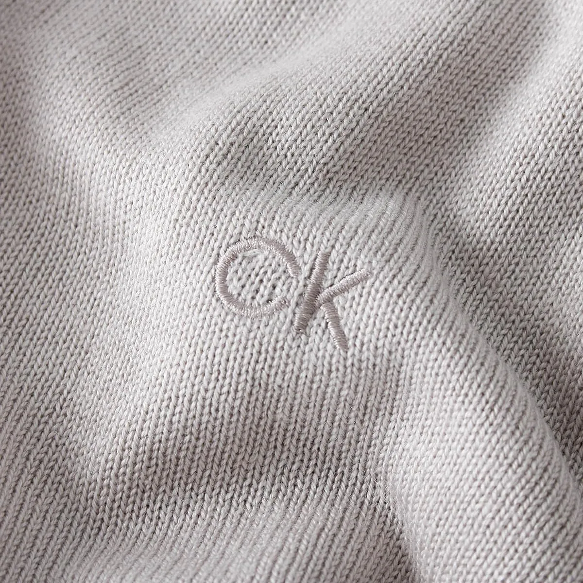 Calvin Klein Uomo Maglione Golf Girocollo - Platino - L - immagine 2