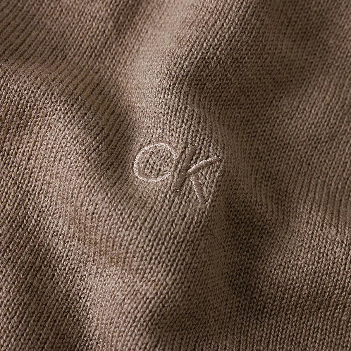 Calvin Klein Uomo Maglione Golf Girocollo - Visone - 4XL - immagine 4