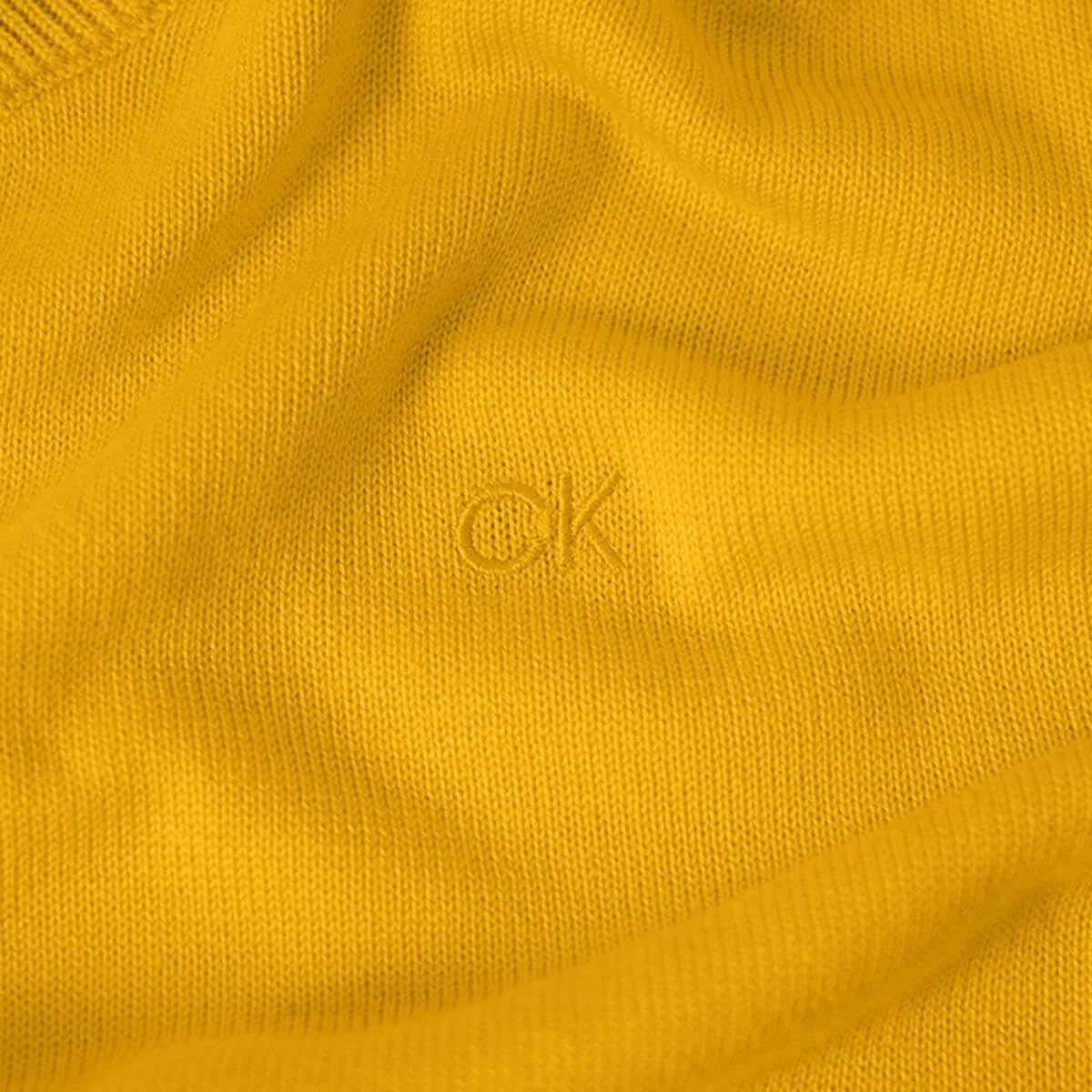 Calvin Klein Uomo Maglione Golf Girocollo - Giallo Sole - XL - immagine 5