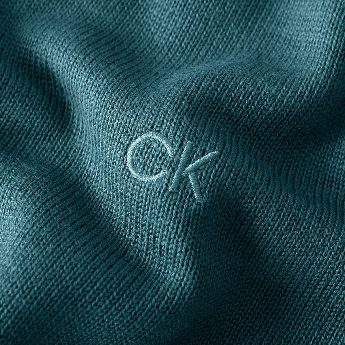 Calvin Klein Uomo Maglione Golf Girocollo - Verde Petrolio - M - immagine 4