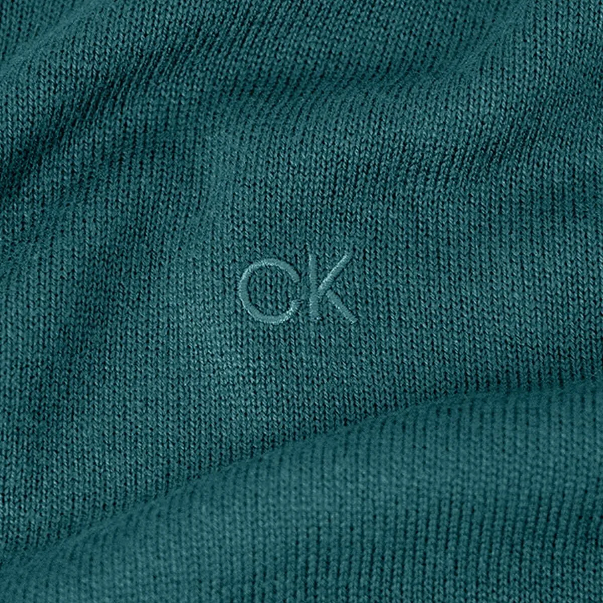 Calvin Klein Uomo Maglione Golf Girocollo - Verde Petrolio - M - immagine 5