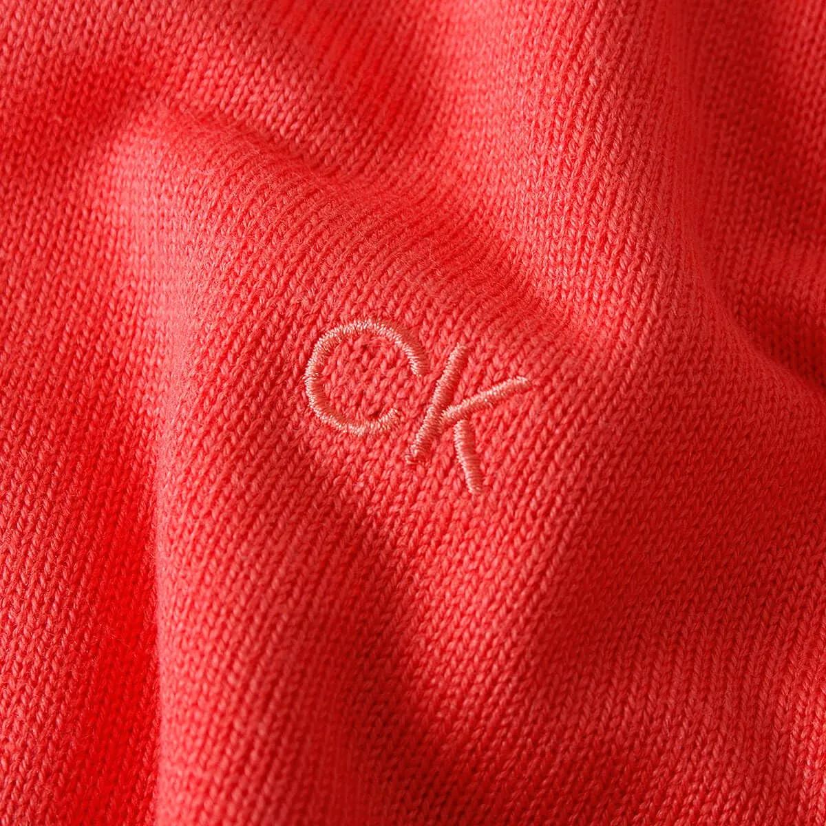 Calvin Klein Uomo Maglione Golf Girocollo - Corallo - 4XL - immagine 4