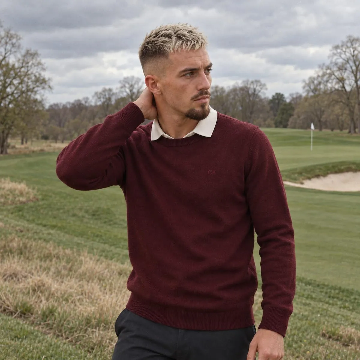 Calvin Klein Uomo Maglione Golf Girocollo - Port - S - immagine 3