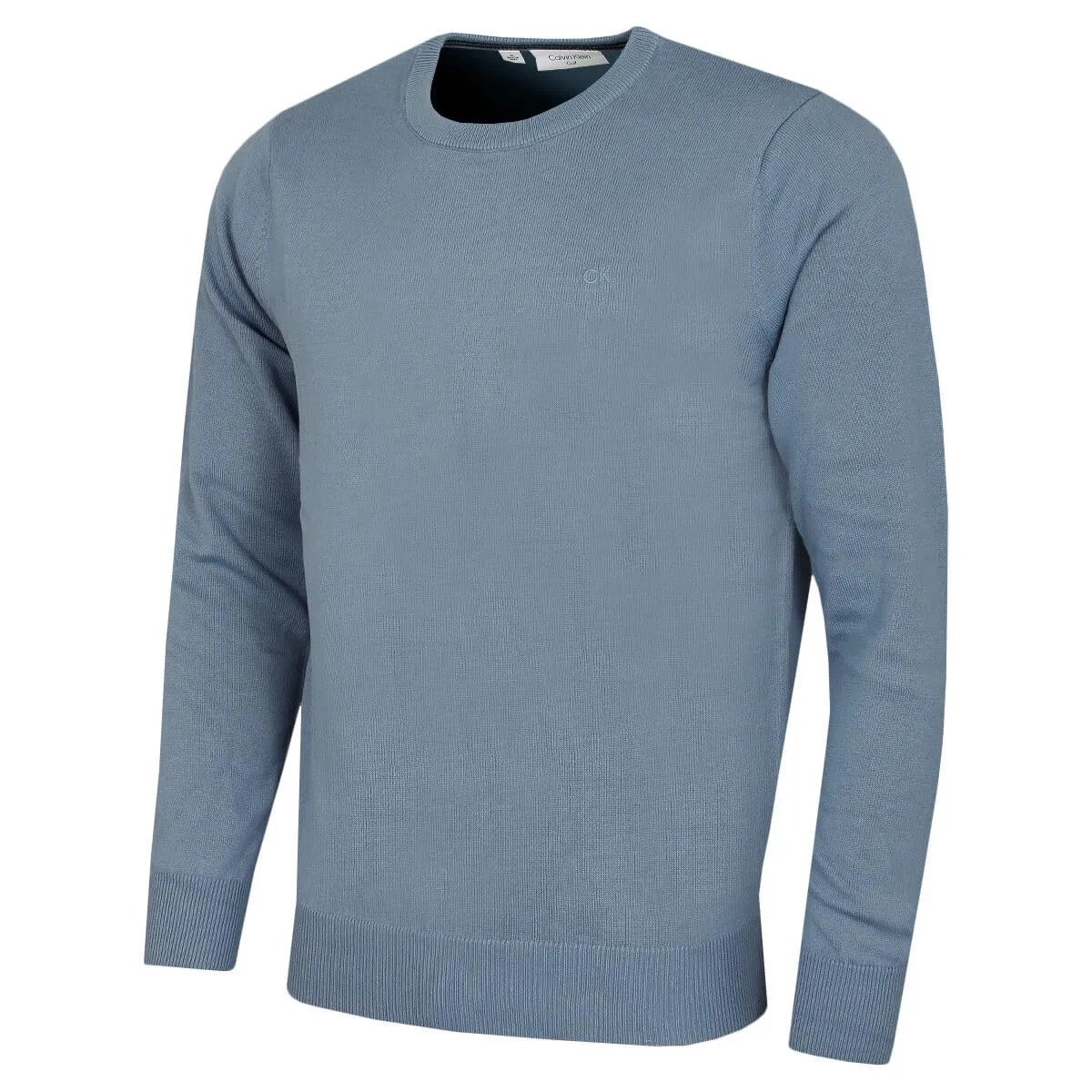 Calvin Klein Uomo Maglione Golf Girocollo - Nuvola di Pioggia - M - immagine 1