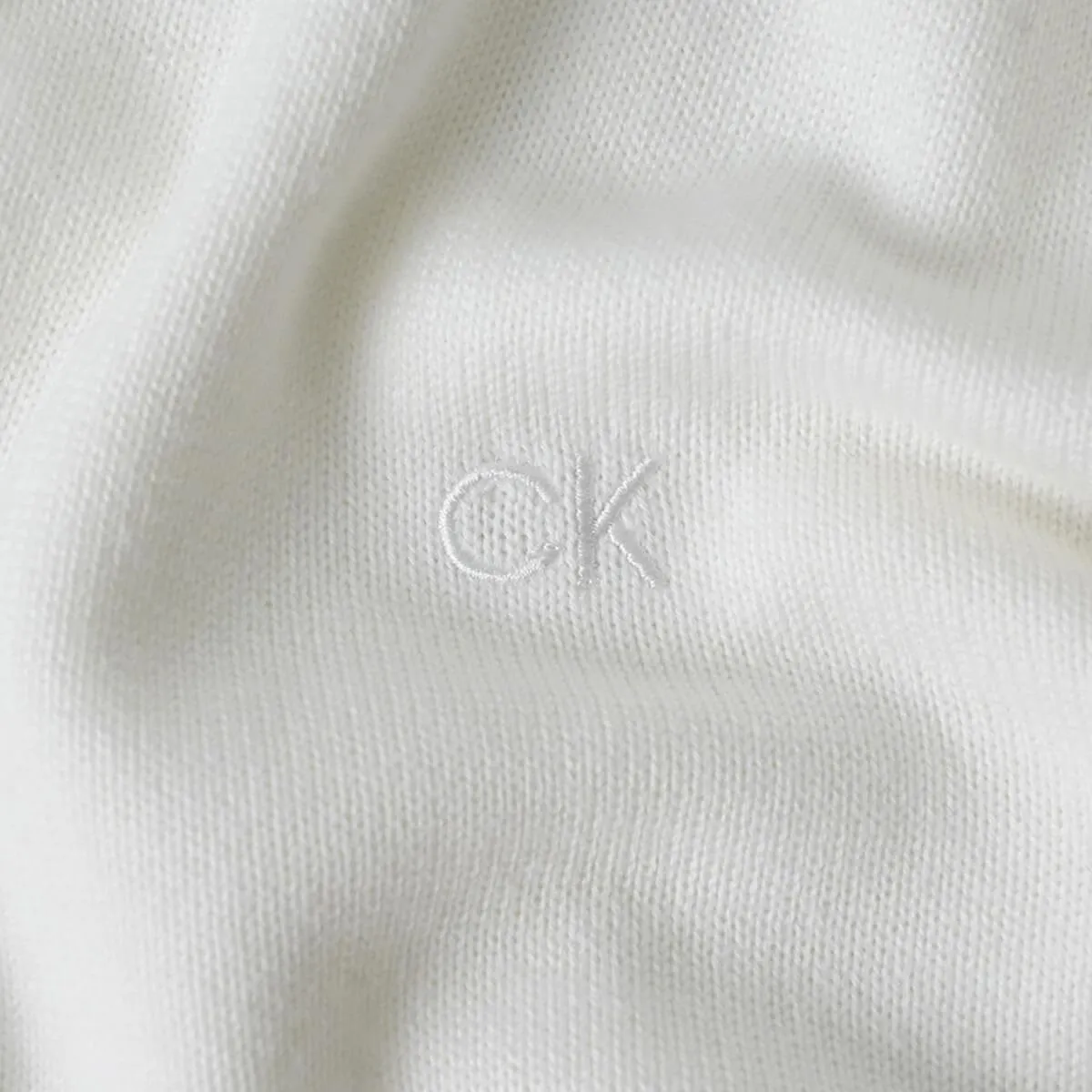 Calvin Klein Uomo Maglione Golf Girocollo - Bianco - S - immagine 5