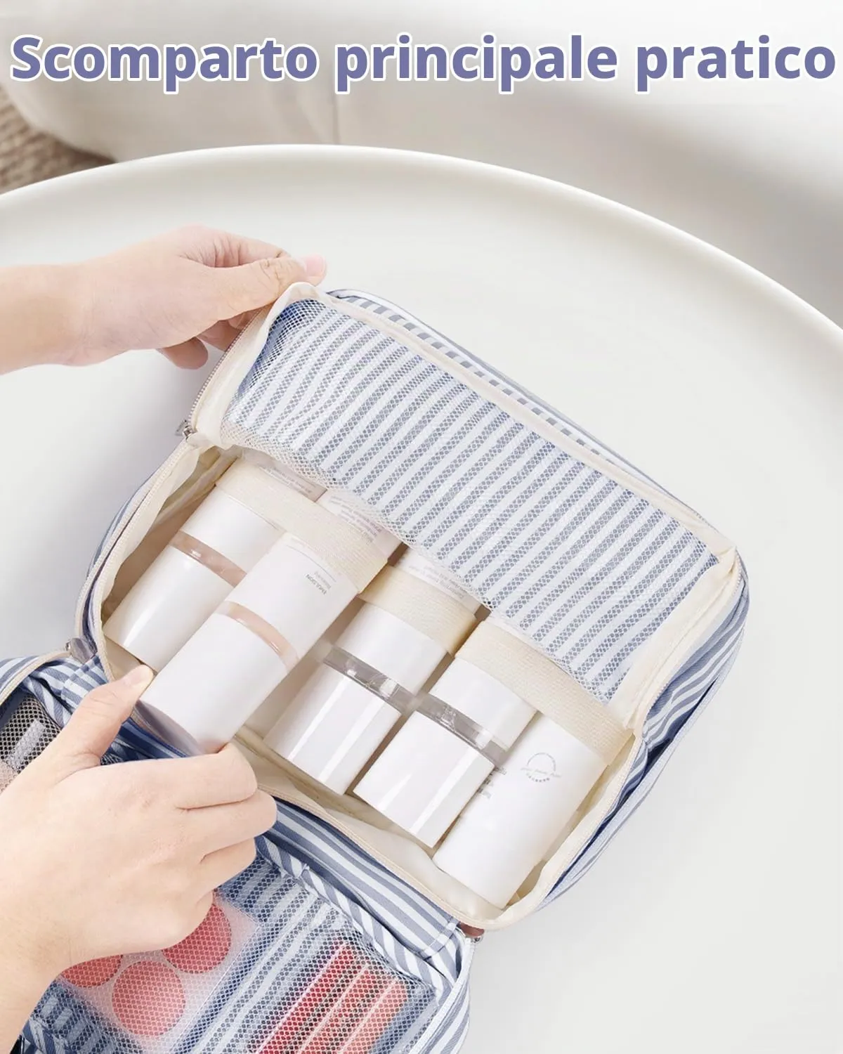Beauty case da donna grande - Beauty case da appendere, borsa per cosmetici per donne e uomini - Borsa da toilette 1 - immagine 3