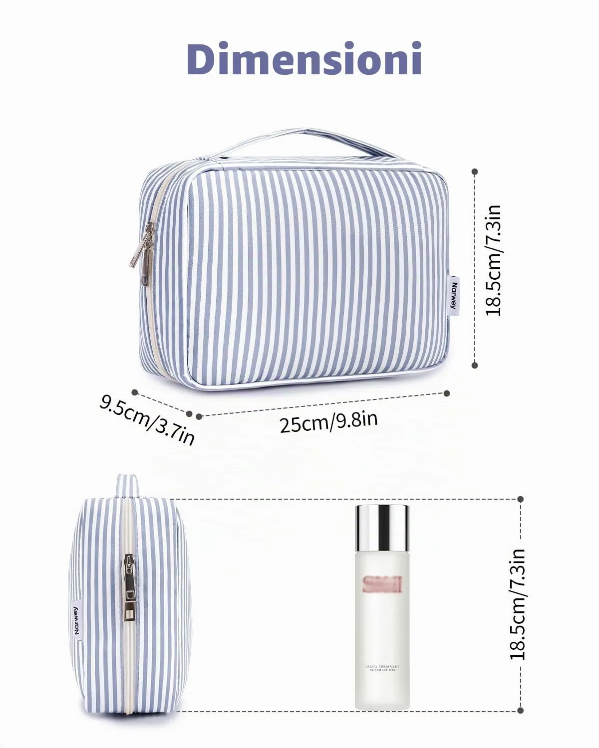 Beauty case da donna grande - Beauty case da appendere, borsa per cosmetici per donne e uomini - Borsa da toilette 1 - immagine 5
