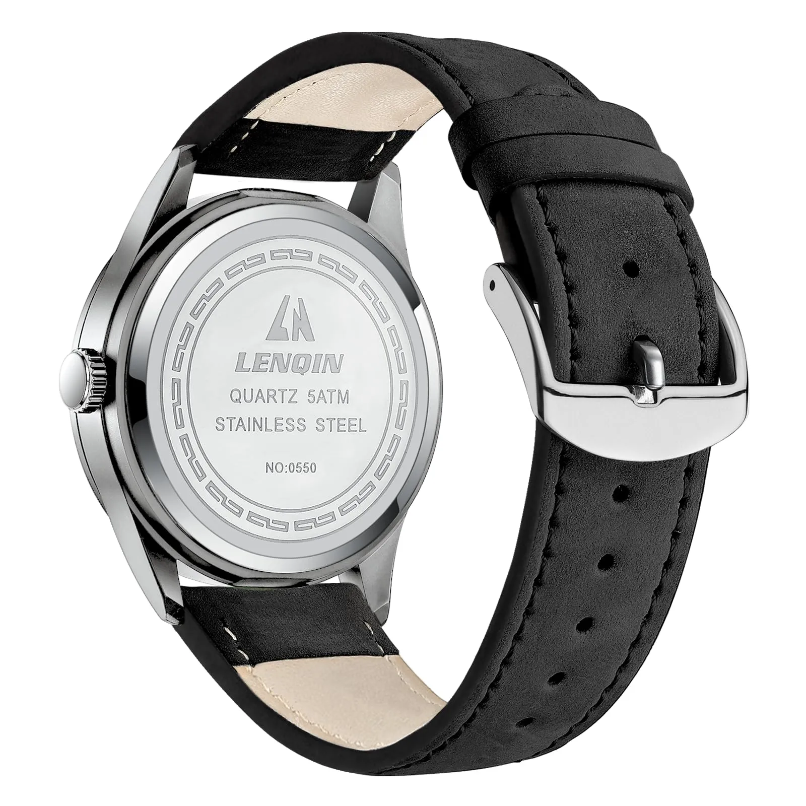 LN LENQIN Orologio Uomo Militare Analogico Quarzo Nylon Datario 3ATM - immagine 2