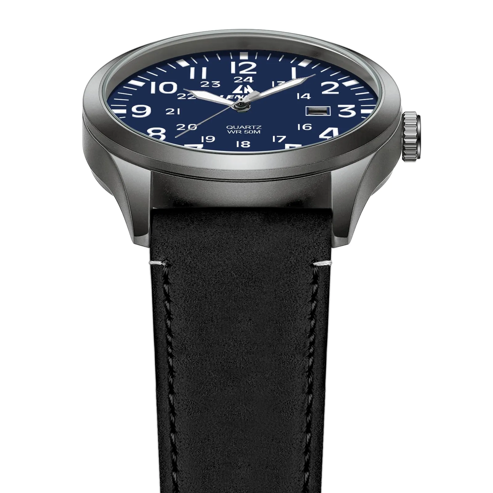 LN LENQIN Orologio Uomo Militare Analogico Quarzo Nylon Datario 3ATM - immagine 4