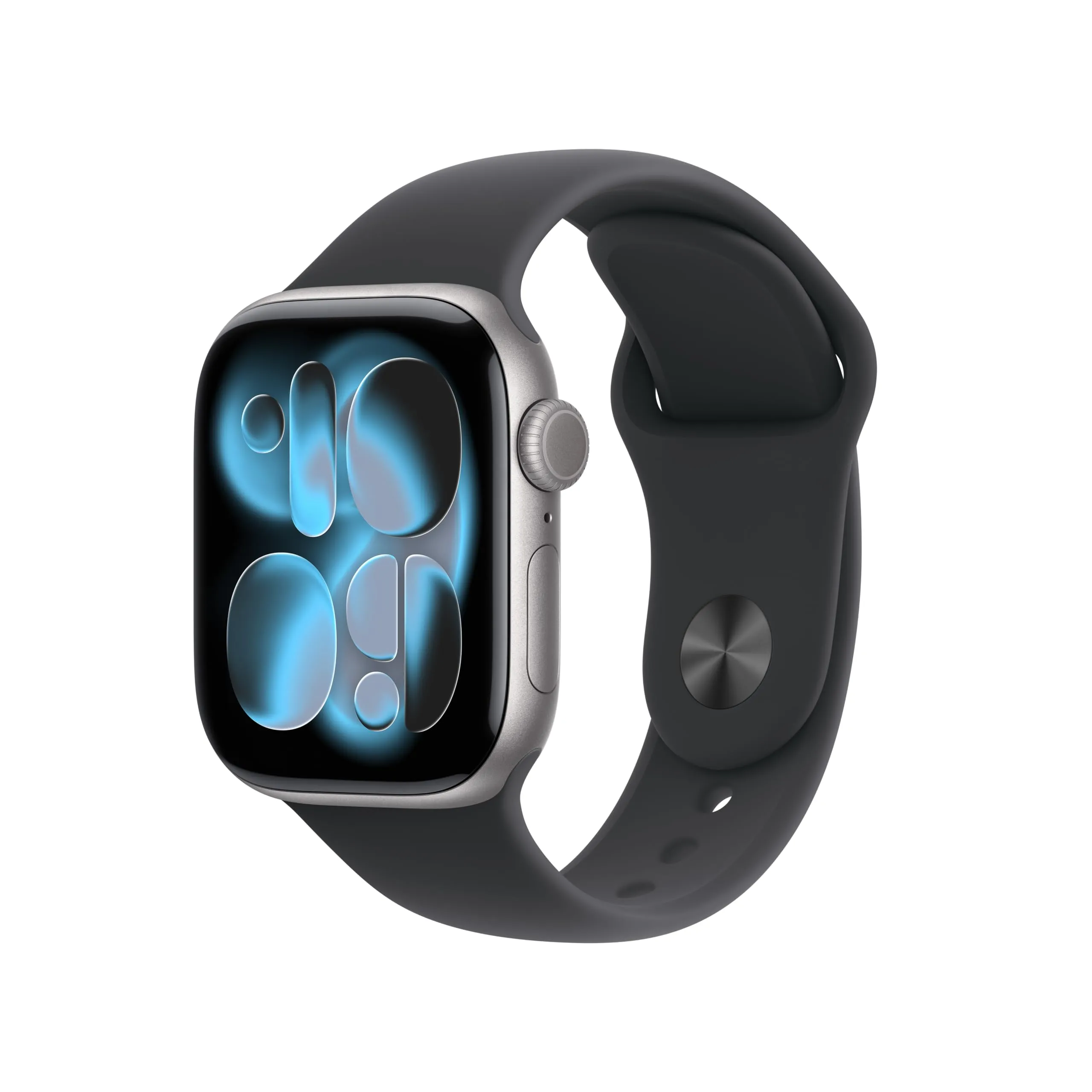 Apple Watch Series 11 GPS, Cassa 42 mm in alluminio grigio siderale con Cinturino Sport nero - M/L - immagine 1