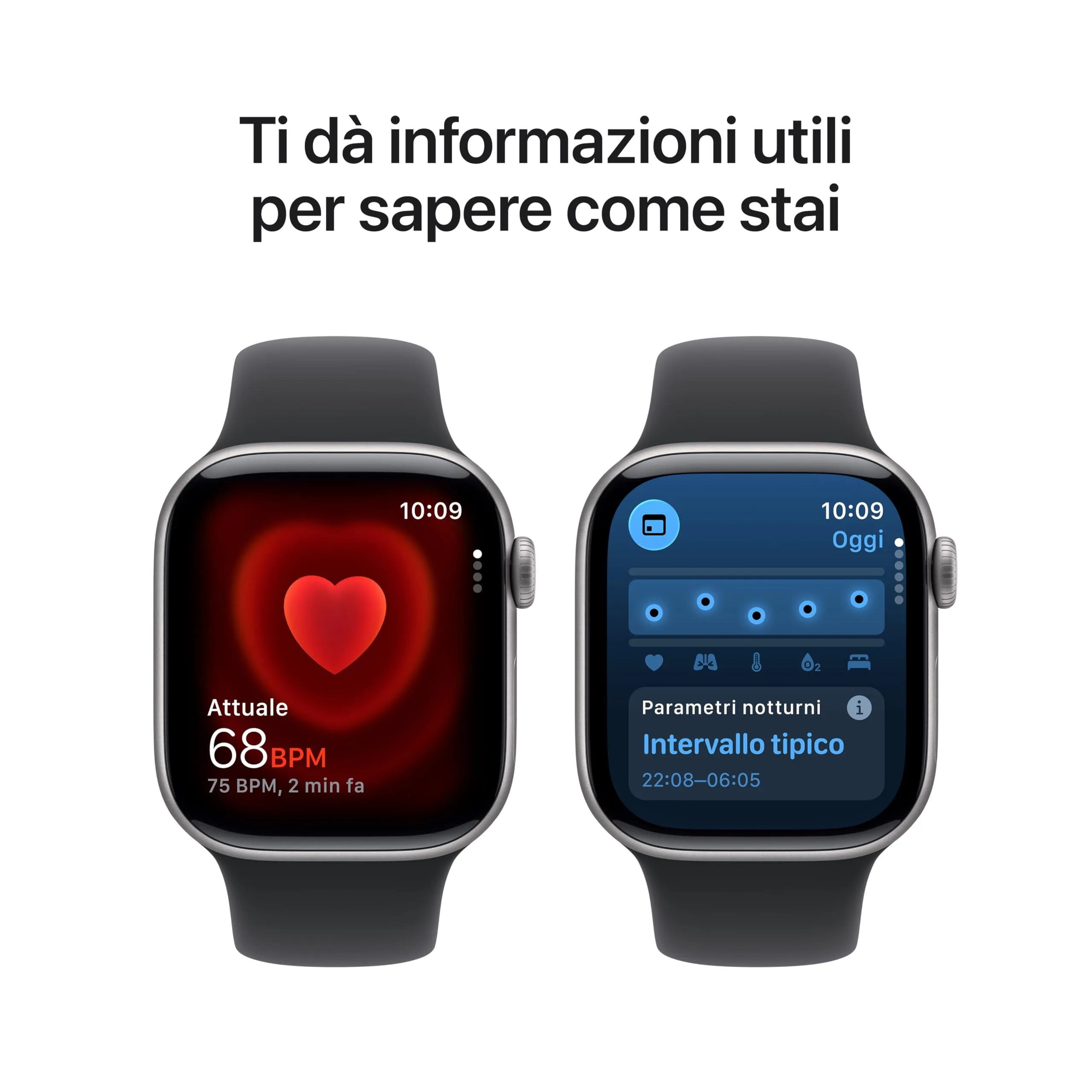 Apple Watch Series 11 GPS, Cassa 42 mm in alluminio grigio siderale con Cinturino Sport nero - M/L - immagine 4