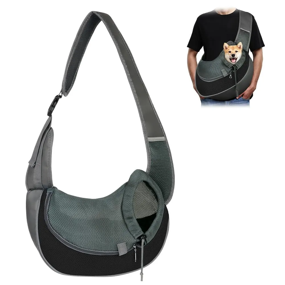 AUYAO Borsa da Viaggio per Cani, Regolabile Borsa da Trasporto per Cani Piccoli, Trasportino da Passeggio per Cane, con Tasche, Marsupio per Cane/Gatto Fino a 5 KG, per Passeggiata e all'Aria Aperta - immagine 9