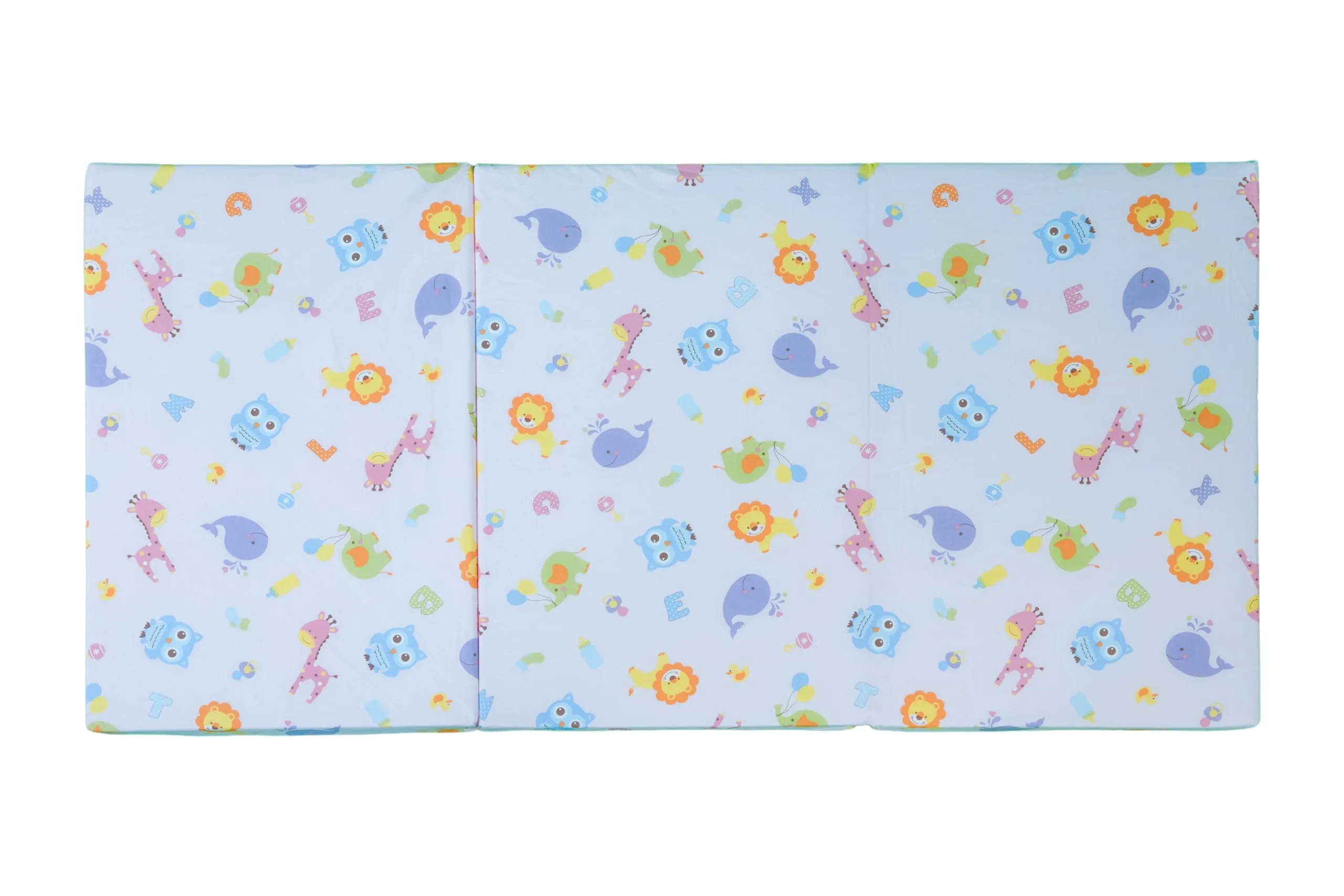 GHIOCUSCINI | Materasso Pieghevole per Bambini, 120 x 60 cm, Alto 5 cm, Tessuto AZZURRO Lavabile, Imbottitura Waterfoam, Made in Italy a Norma EN16890:2017 - immagine 5