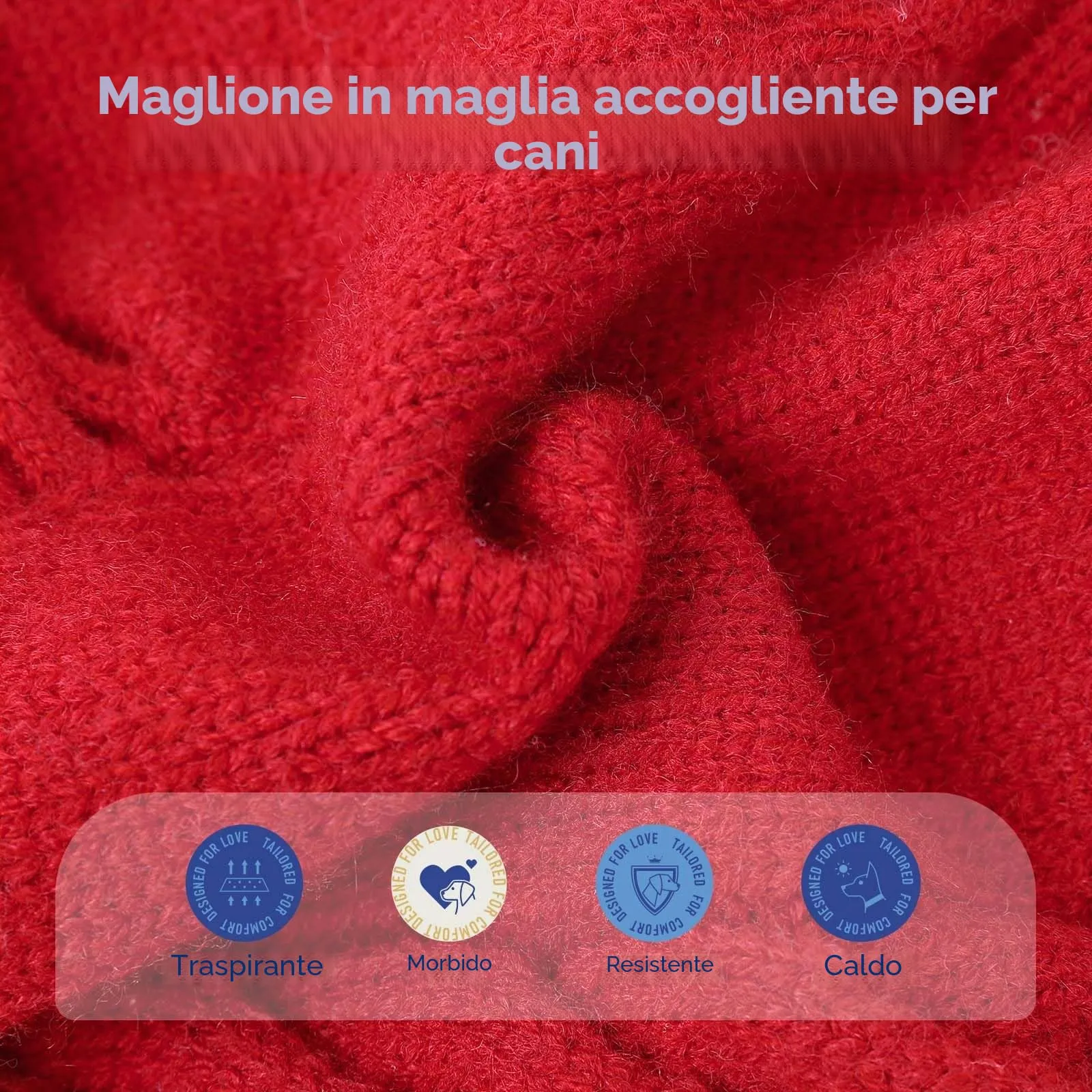 ASENKU Maglione Invernale per Cani Taglia 2XL Grande, Maglioncino Treccia Collo Alto con Foro Guinzaglio per Doberman Golden Retriever Labrador, Maglia Confortevole per Passeggiate Fredde - immagine 2