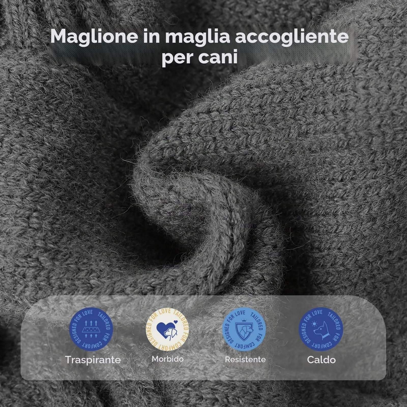 ASENKU Maglione Invernale per Cani Taglia XS Molto Piccolo,Maglia Treccia Collo Alto con Foro Guinzaglio per Chihuahua Yorkshire, Foro Guinzaglio, Vestito Invernale Anti-freddo per Attività All'aperto - immagine 2