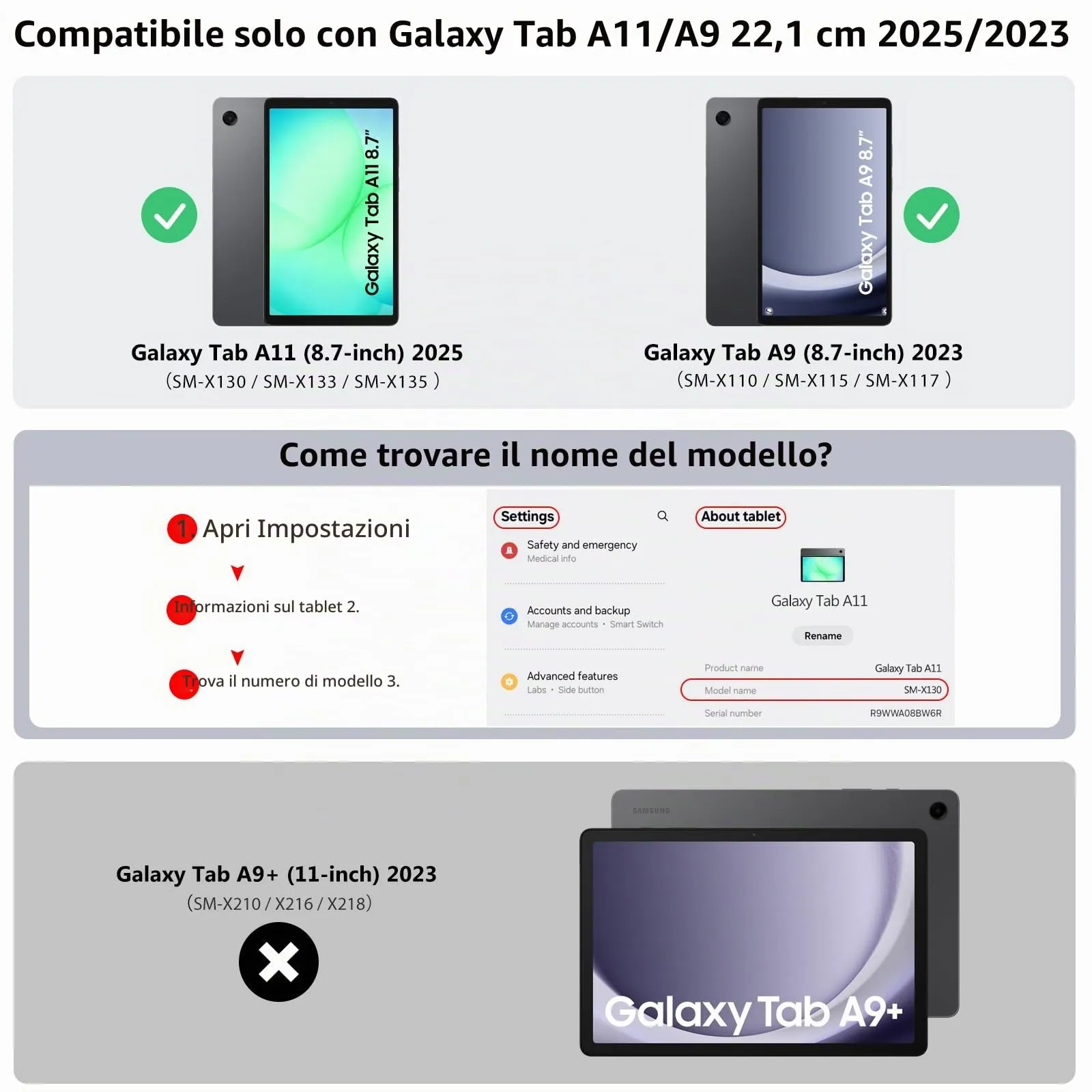 TiMOVO Cover per Samsung Galaxy Tab A11/A9 8,7 Pollici,Nebulose Fantastiche - immagine 2