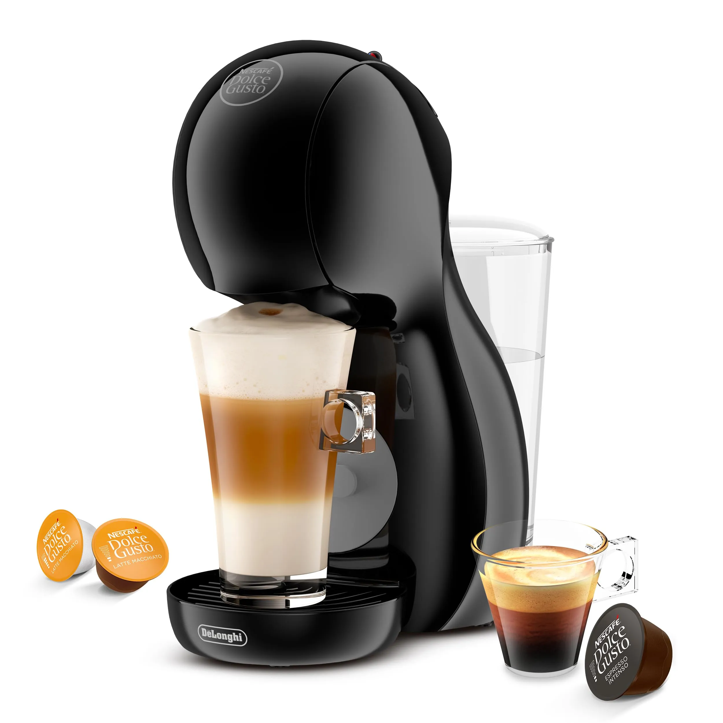 De'Longhi Nescafé Dolce Gusto Piccolo XS EDG210.BGY, macchina per capsule di caffè con design compatto, spegnimento automatico, bevande calde e fredde, pressione 15 bar, nero - immagine 1