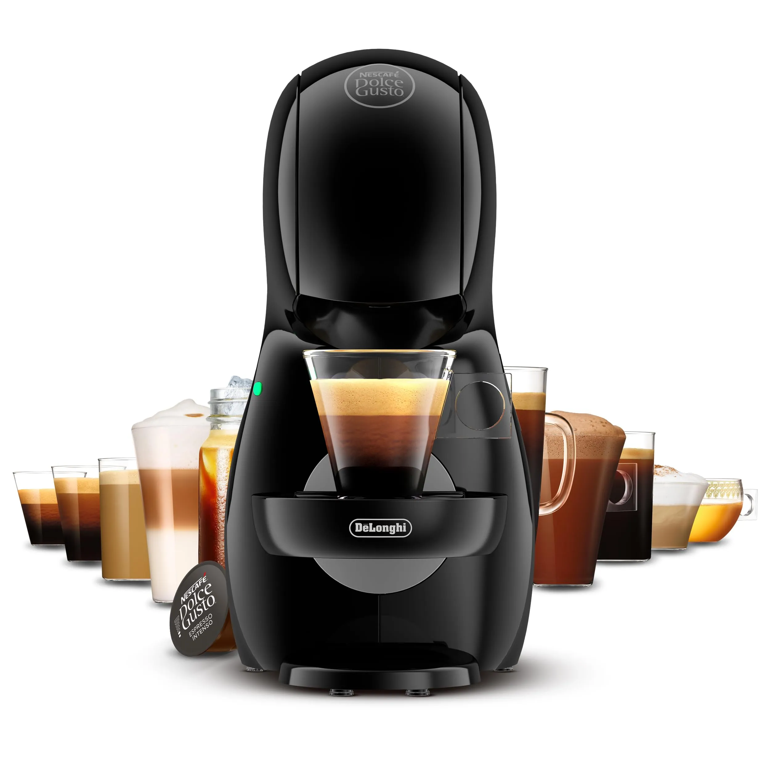 De'Longhi Nescafé Dolce Gusto Piccolo XS EDG210.BGY, macchina per capsule di caffè con design compatto, spegnimento automatico, bevande calde e fredde, pressione 15 bar, nero - immagine 7
